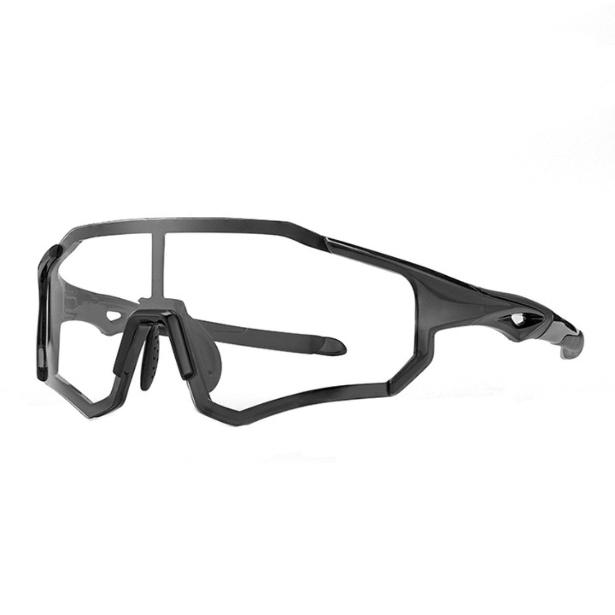 ROCKBROS Fahrradbrille photochrome, (Set, mit Zubehör), Blendfreie Sicht durch polarisierte Gläser