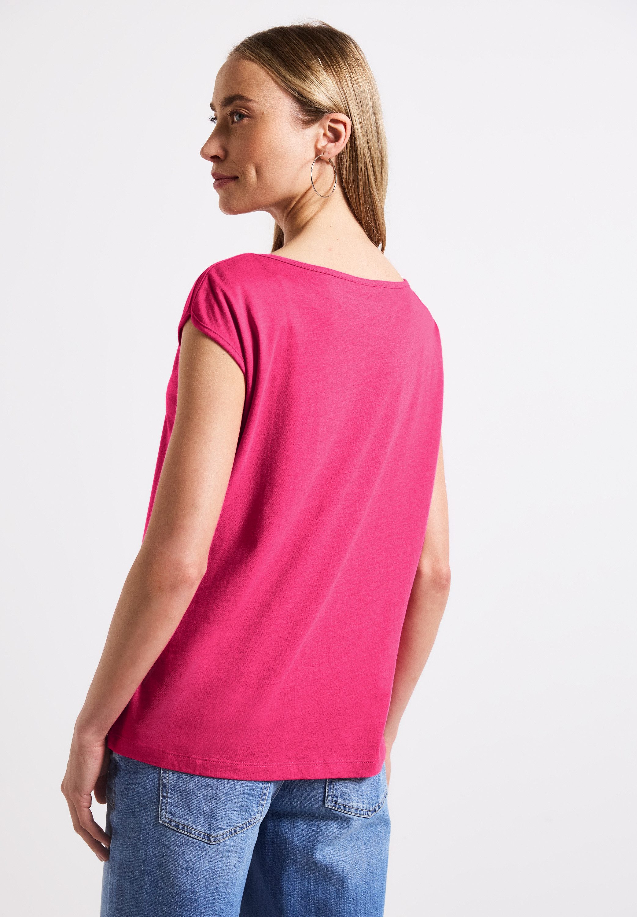 STREET ONE T-Shirt mit U-Boot-Ausschnitt