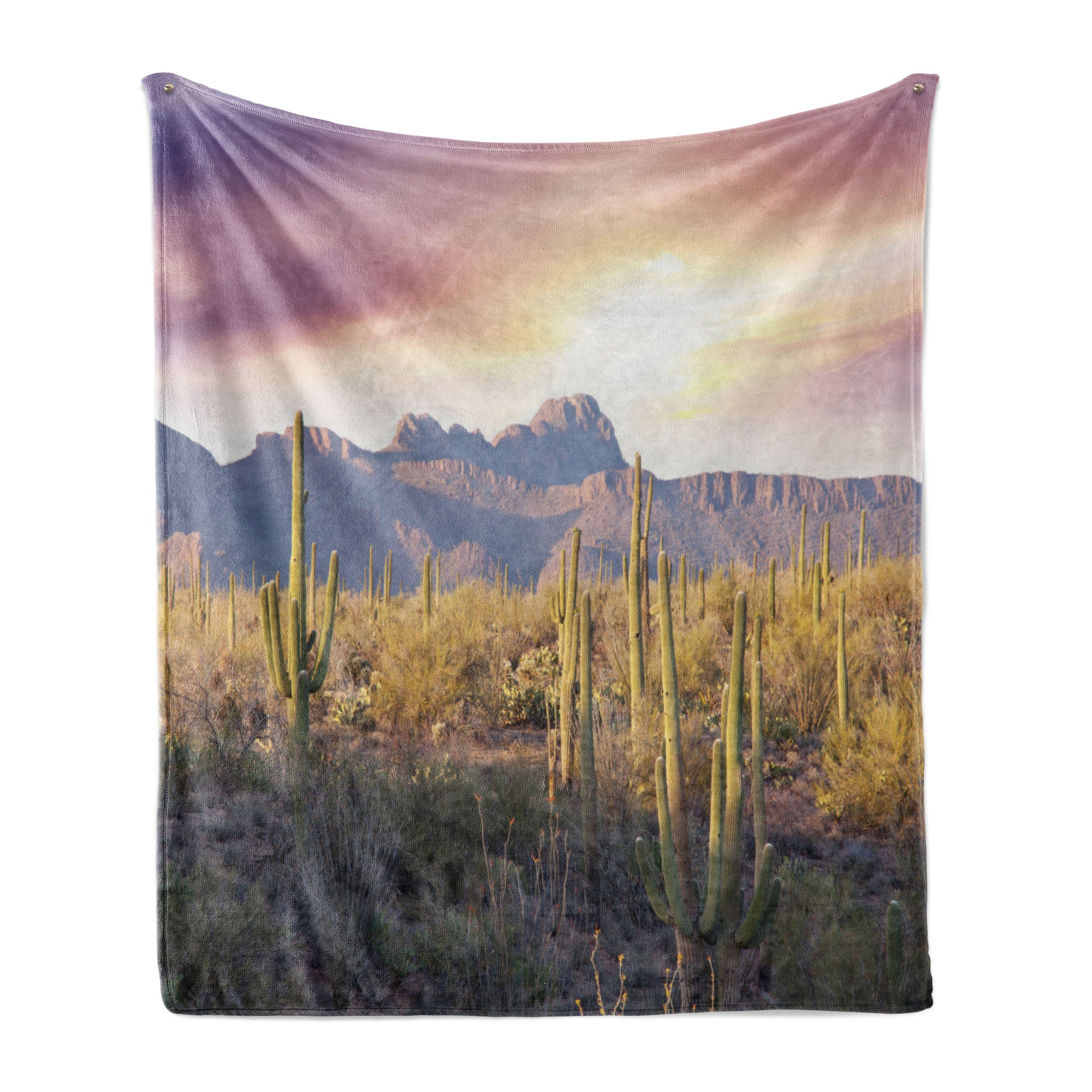 für und Berge Wohndecke Gemütlicher Arizona Saguaro-Kaktus den Außenbereich, Innen- und Plüsch Abakuhaus,