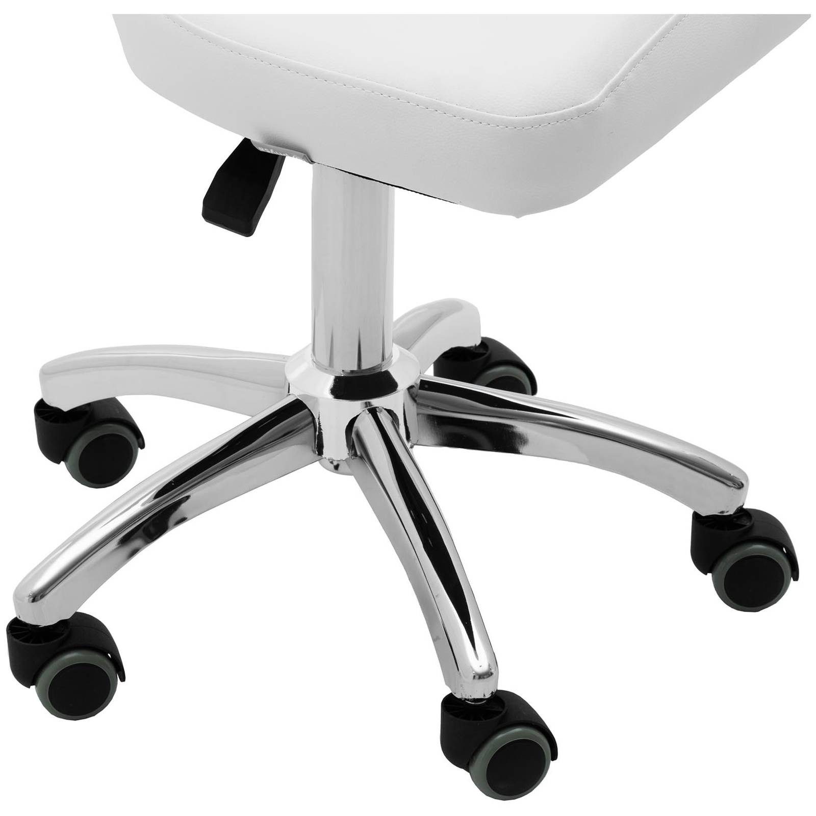 Physa Rollhocker Aversa Green – Drehstuhl Arbeitshocker Höhenverstellbar (45-58 Cm), Bis 150 Kg Belastbar