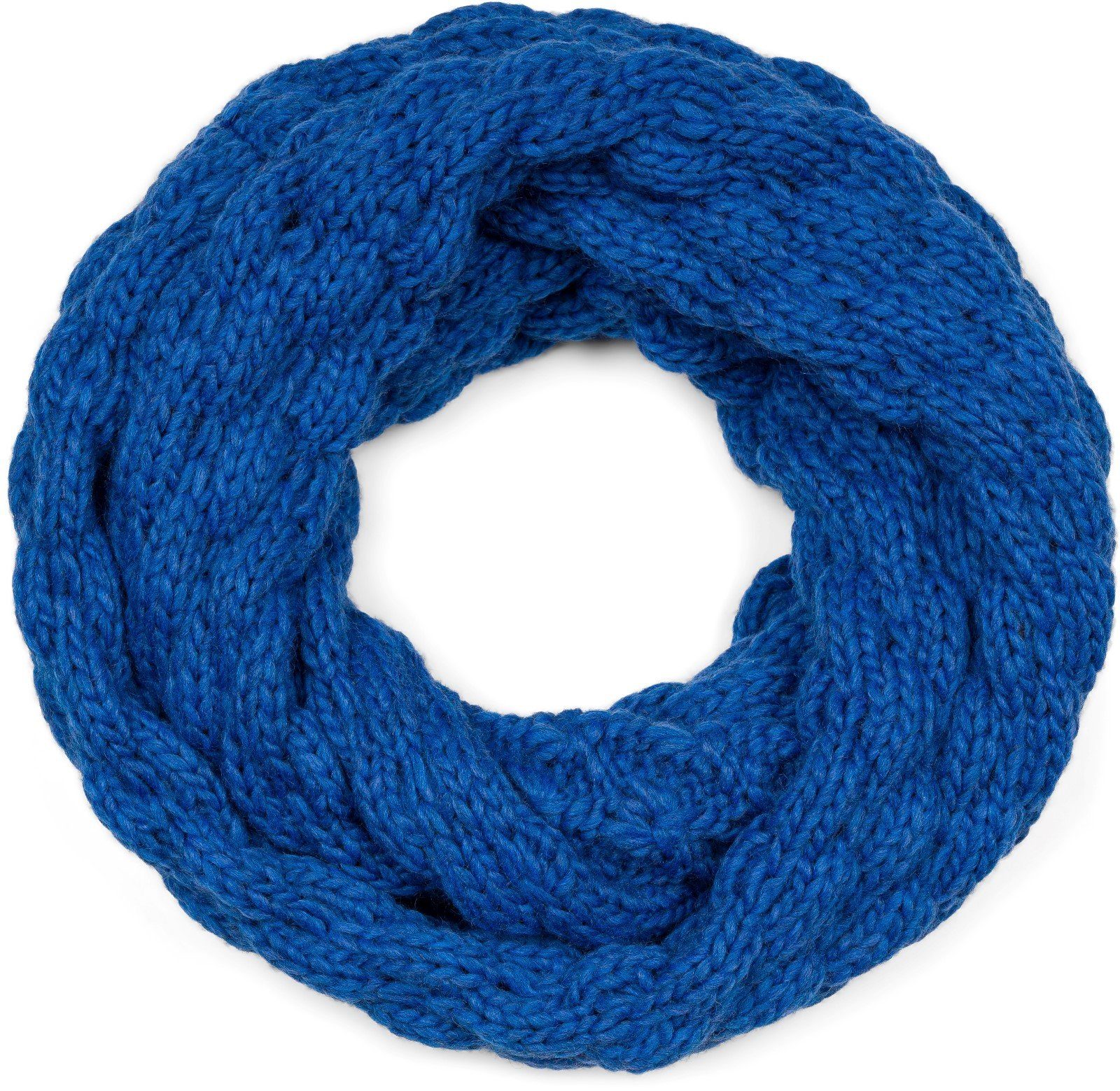 Royalblau Bubblemuster mit Loop (1-St), styleBREAKER Strickschal, Strick