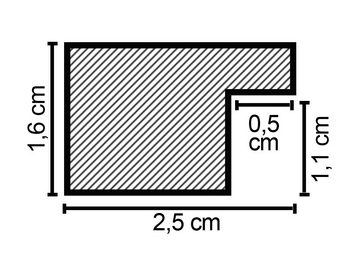 myposterframe Einzelrahmen Rahmen Maia, (1 Stück), 20x20 cm, Weiß, MDF