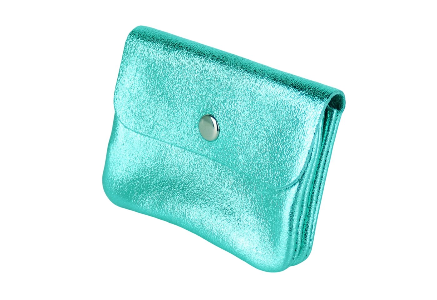 MIRROSI Mini Geldbörse Damen Kleines Portemonnaie MADE IN ITALY Echtleder (11x8x2cm BxHxT), viele tolle Trendfarben zur Auswahl, leicht