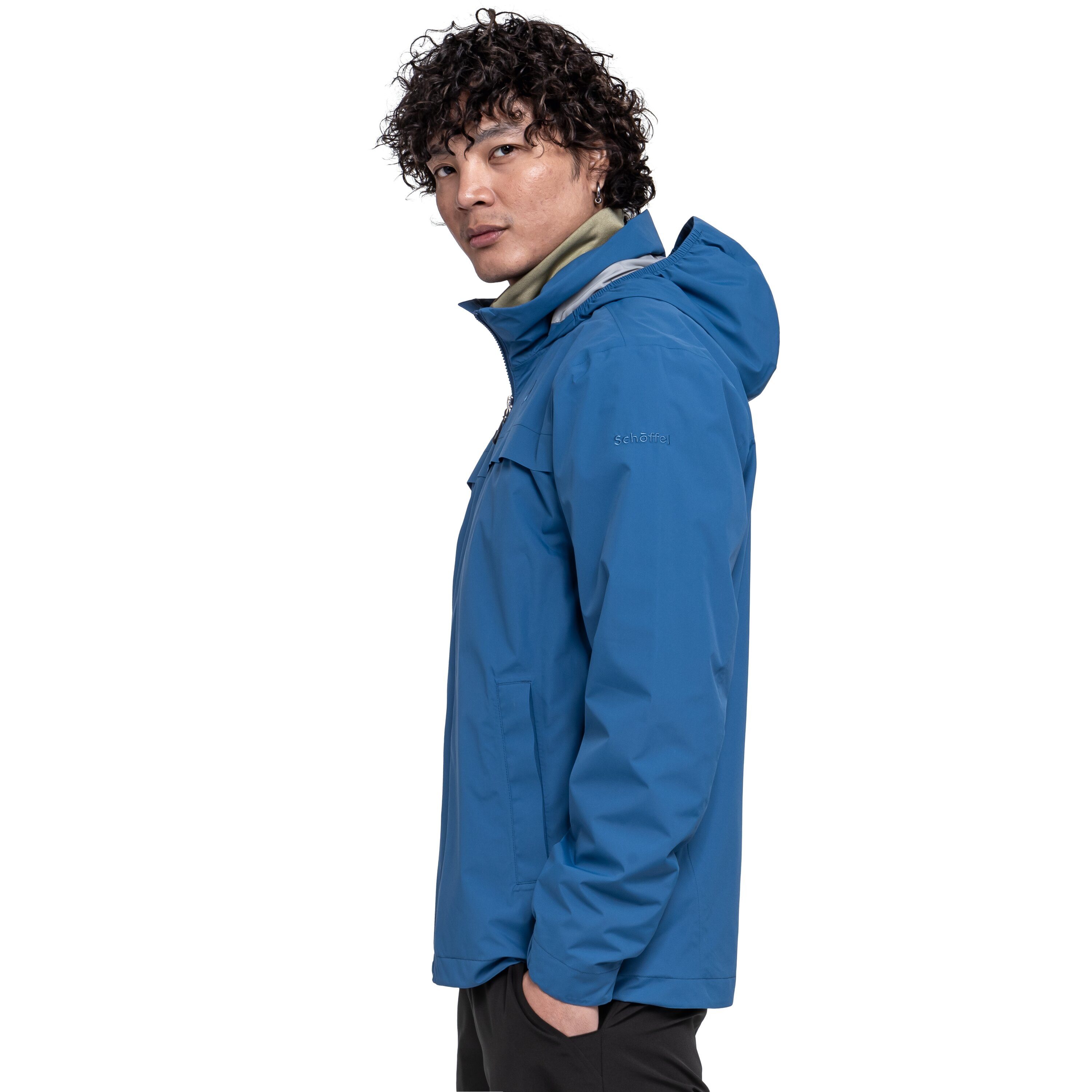 Schöffel Regenjacke Jacket Style Bohorok MNS für Trekking und Wandern, wasserdicht mit 10.000 mm Wassersäule
