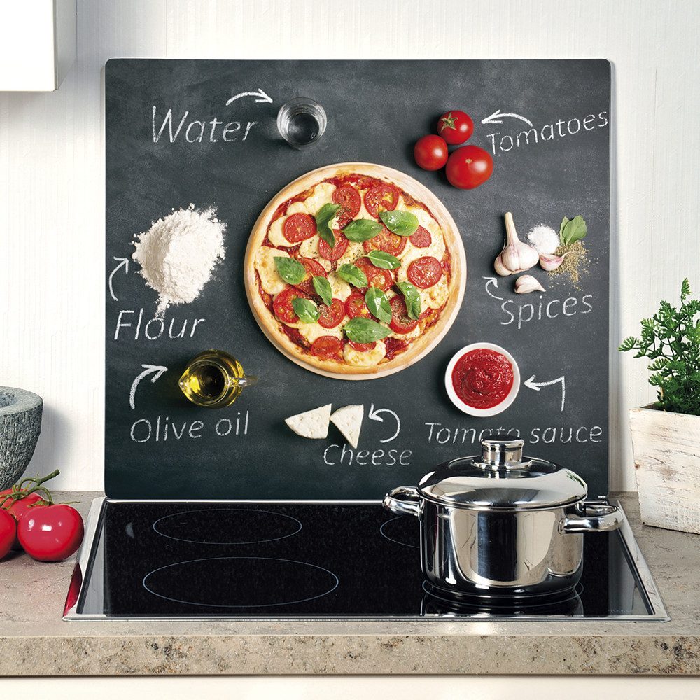 KESPER® Schneide- und Abdeckplatte Multi-Glasschneideplatte, Pizza, 56x50 cm, ESG-Sicherheitsglas, (1 tlg), vielseitig einsetzbar