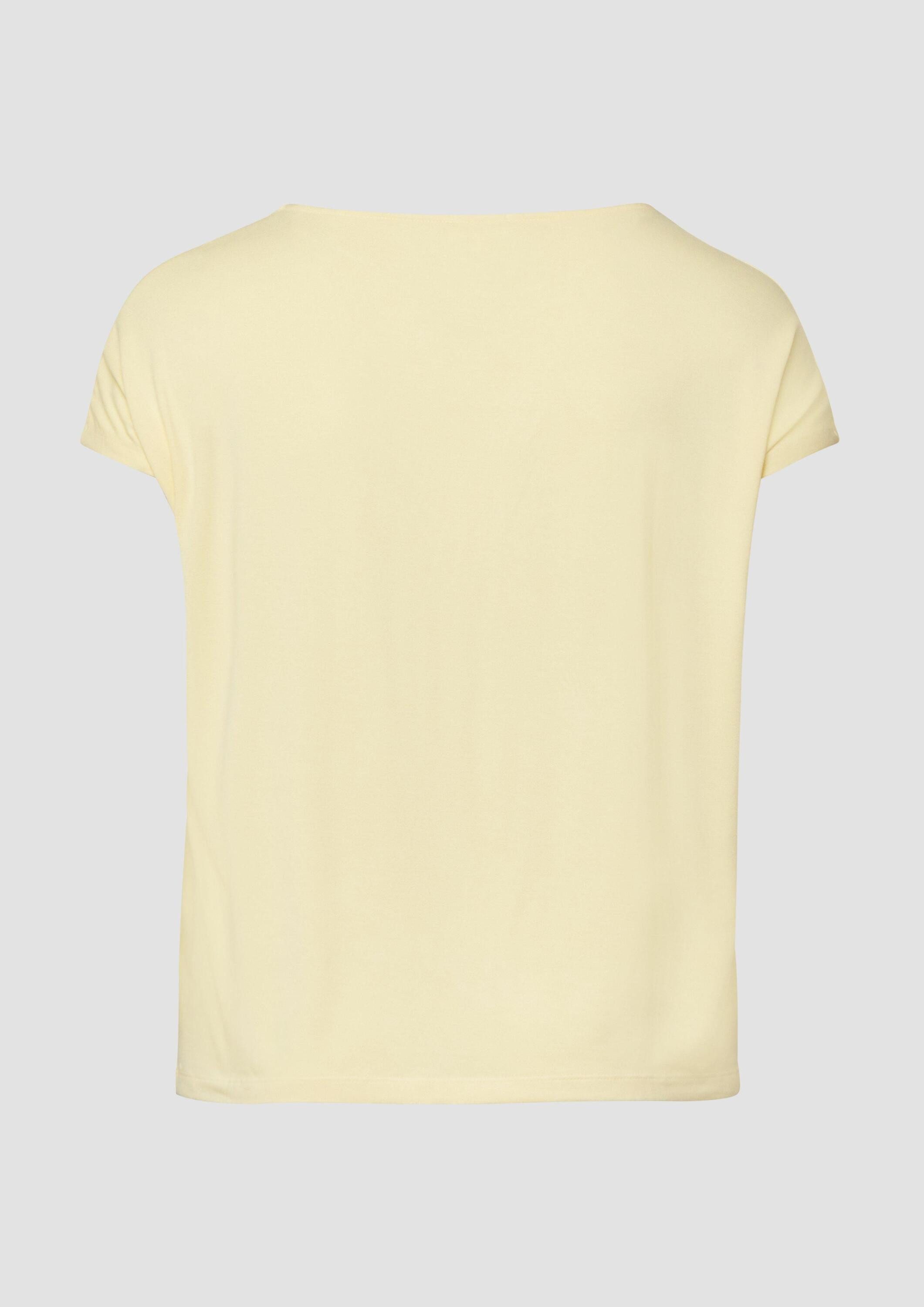 s.Oliver Kurzarmshirt T-Shirt Fließendes Jersey-Shirt mit überschnittenen S günstig online kaufen