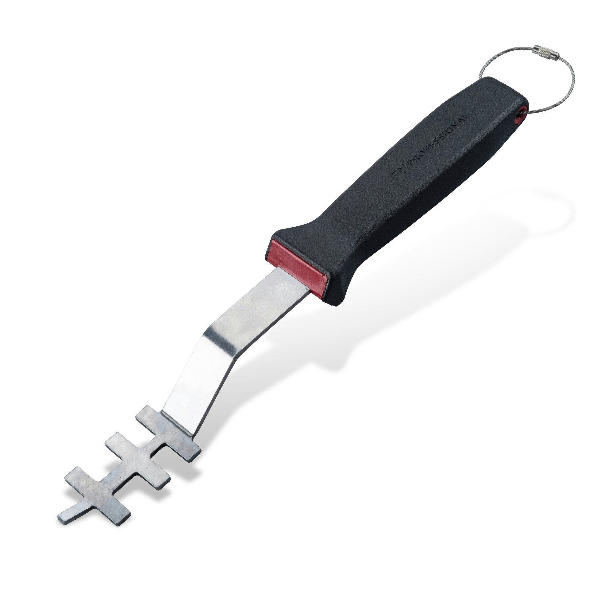 FMprofessional Grillrosthalter Grillrostheber, Grillzubehör, Grillrost-Lifter, BBQ-Tool