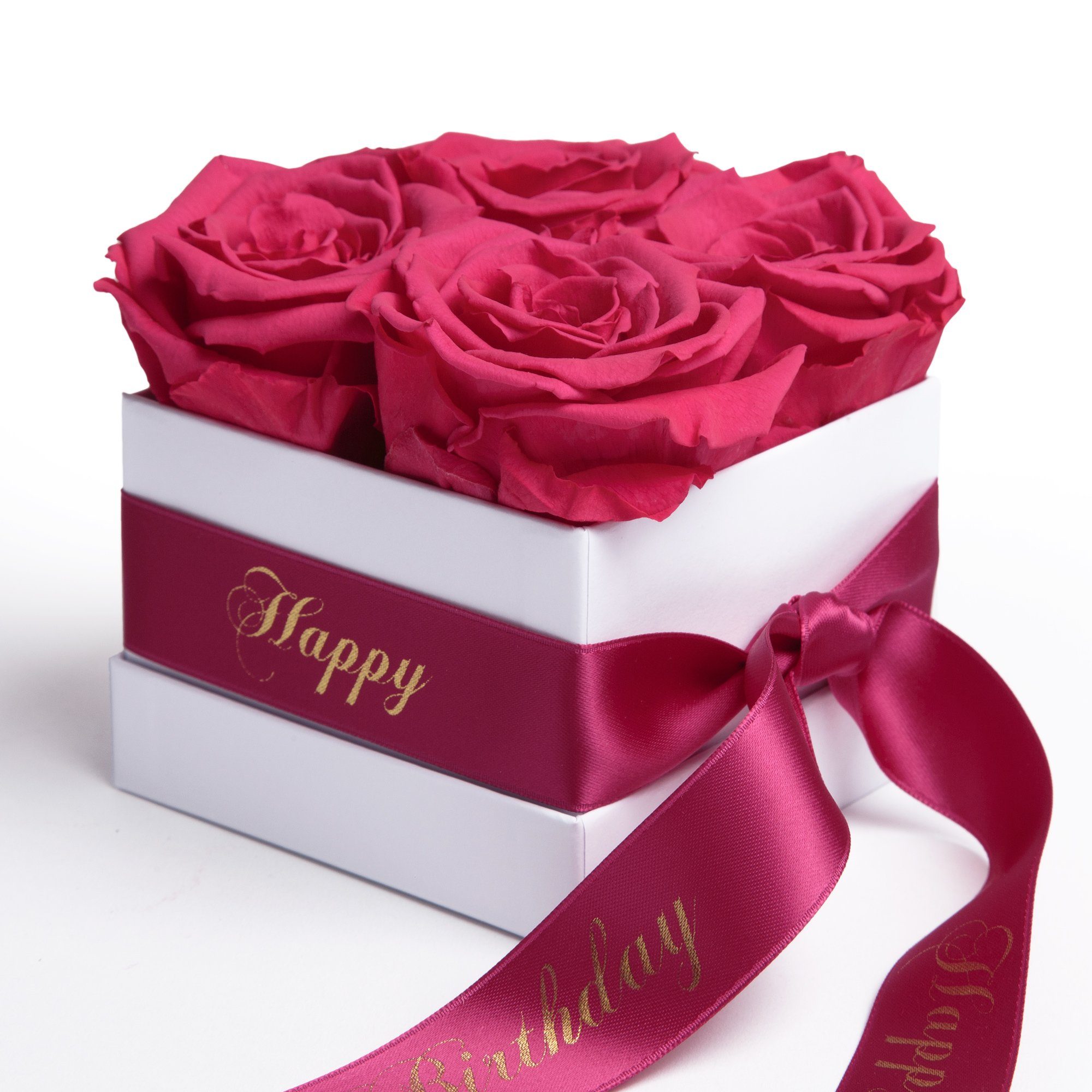 Kunstblume Infinity Rosenbox Happy Birthday Geschenk günstig online kaufen