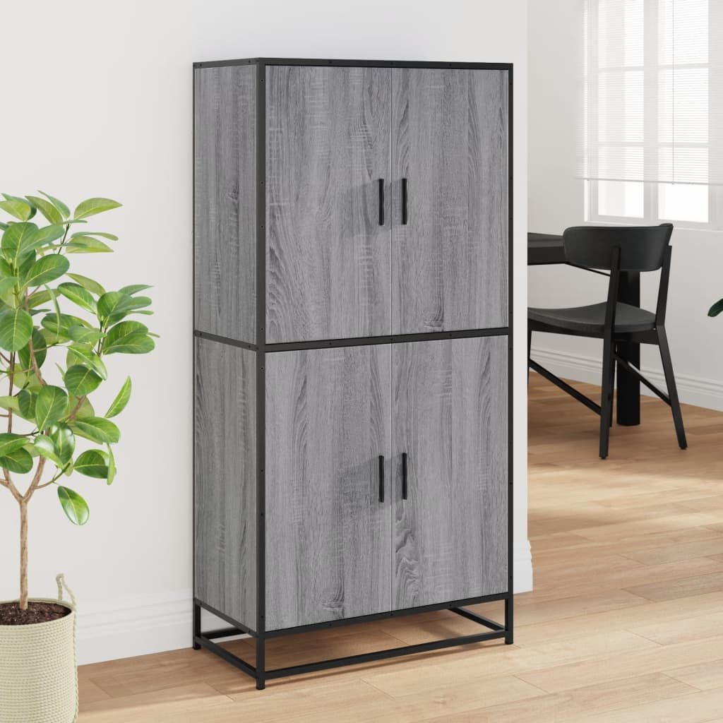 vidaXL Highboard Highboard Grau Sonoma 68x35x139 günstig online kaufen