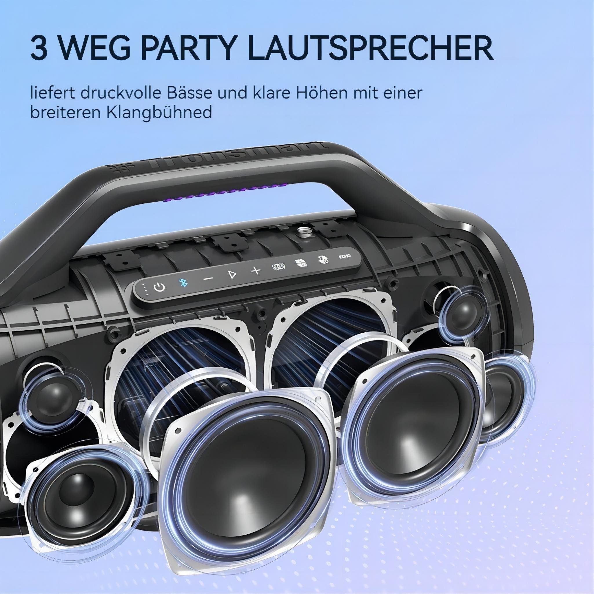 MAX Lautsprecher) BANG W, 100+ 130 über Audio Tronsmart Party-Lautsprecher Sync (bluetooth,