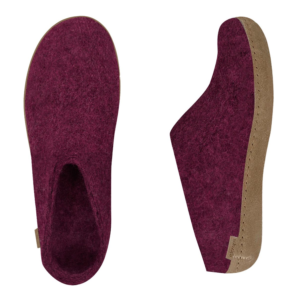 glerups dk Ledersohle Pantoffel (1-tlg) Pantoffeln - Aus 100% reiner Naturwolle, Schützt vor Geruch