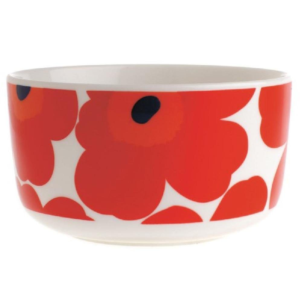 Marimekko Schüssel Schale Oiva-Unikko Weiß-Rot (12,5cm)