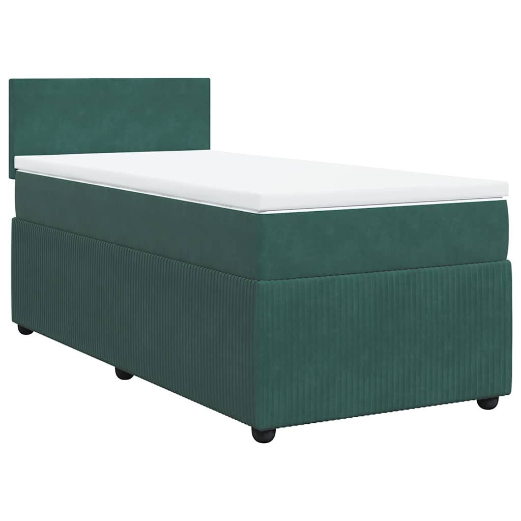vidaXL Bett Boxspringbett mit Matratze Dunkelgrün günstig online kaufen