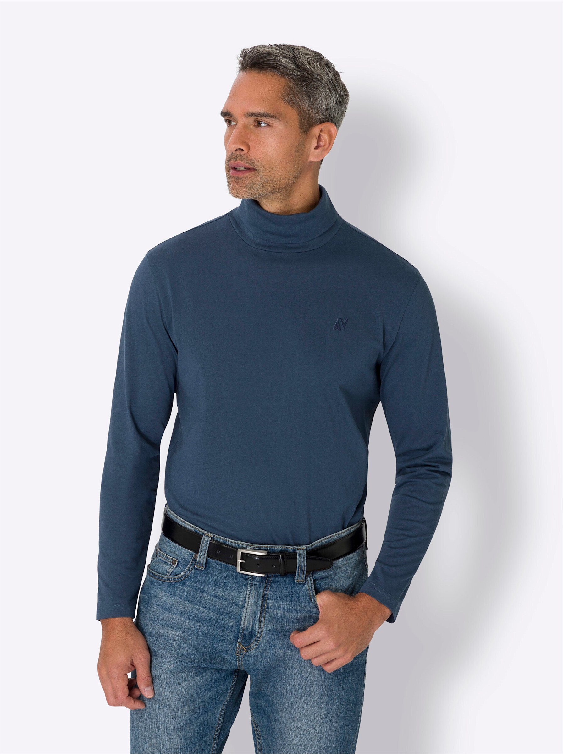 Sieh an! T-Shirt Rollkragen-Shirt Langarm