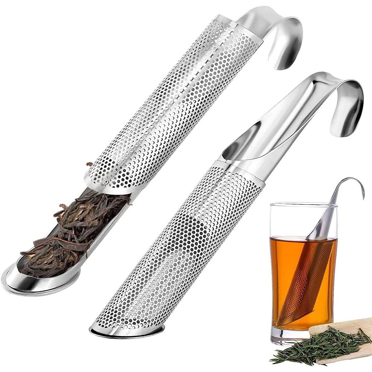 Teekocher Edelstahl Tee Infuser Blatt Lose Filter Diffusor Becher