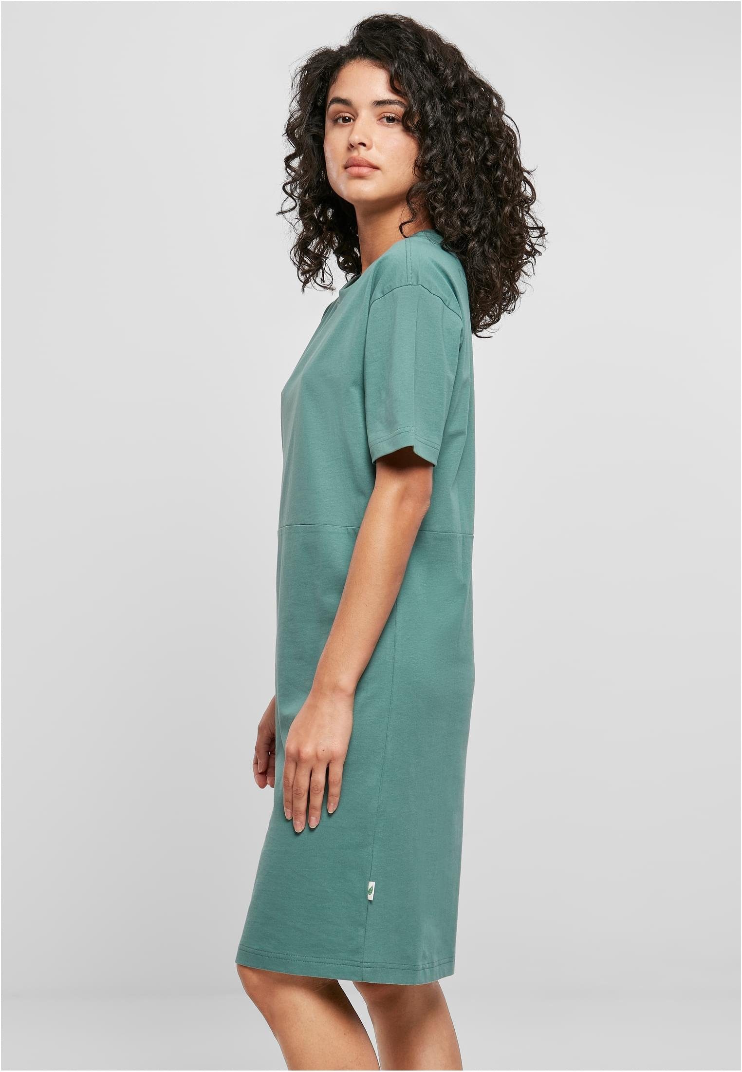 Dress Oversized Jerseykleid Slit Damen CLASSICS paleleaf (1-tlg) URBAN Ladies Organic Tee