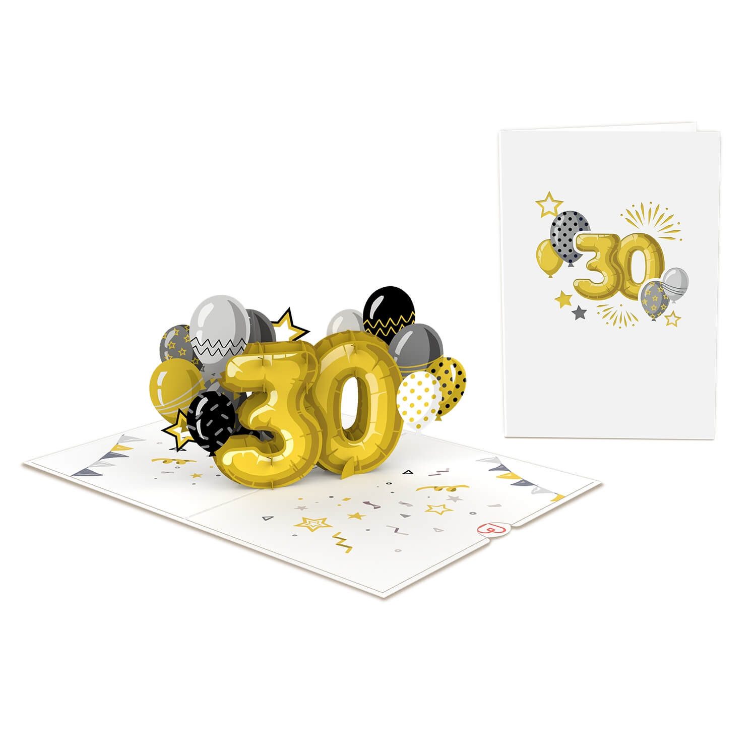 papercrush Geburtstagskarte 30. Geburtstag Pop-Up Karte