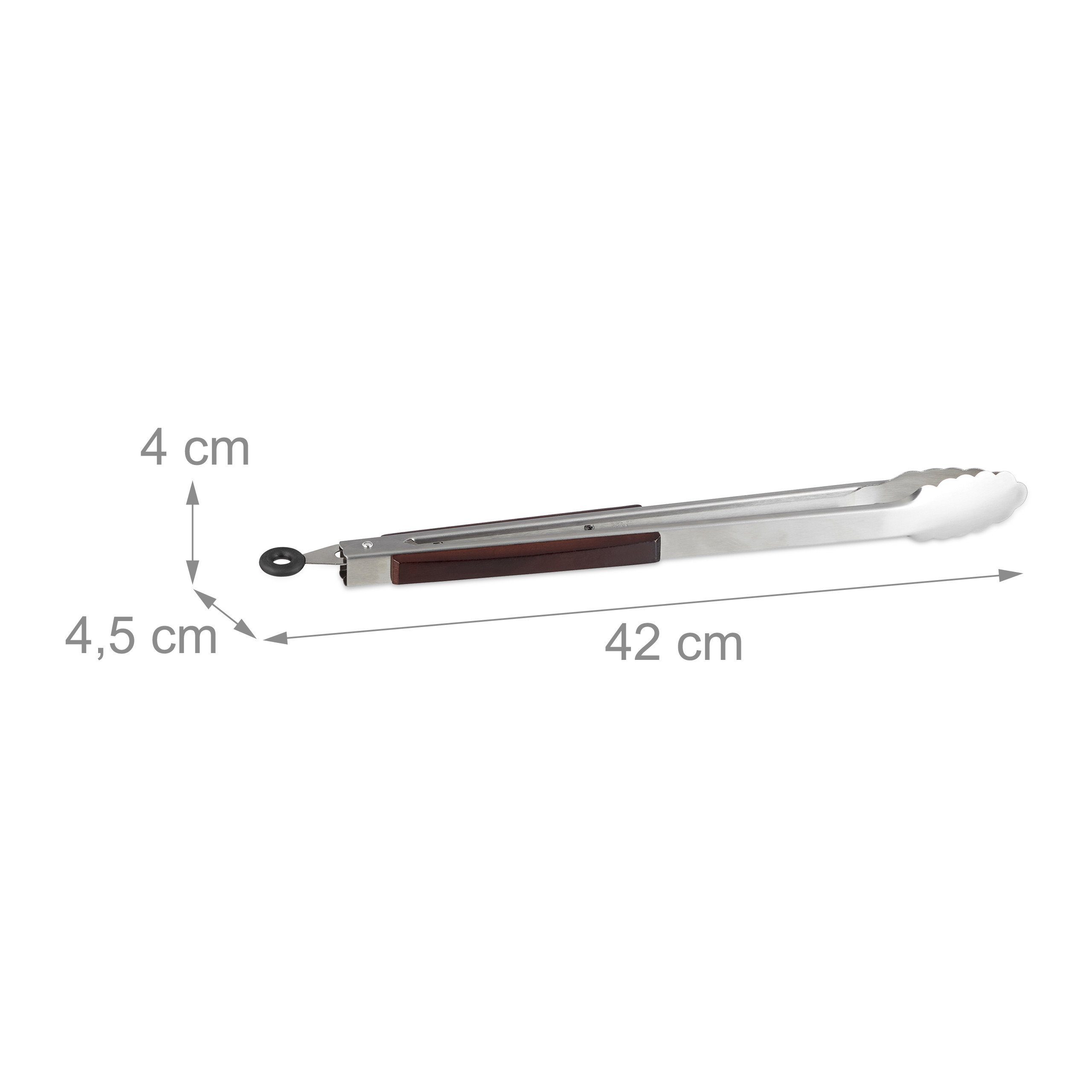 relaxdays Grillzange Küchenzange aus Edelstahl 38 cm – Bild 4 von 5