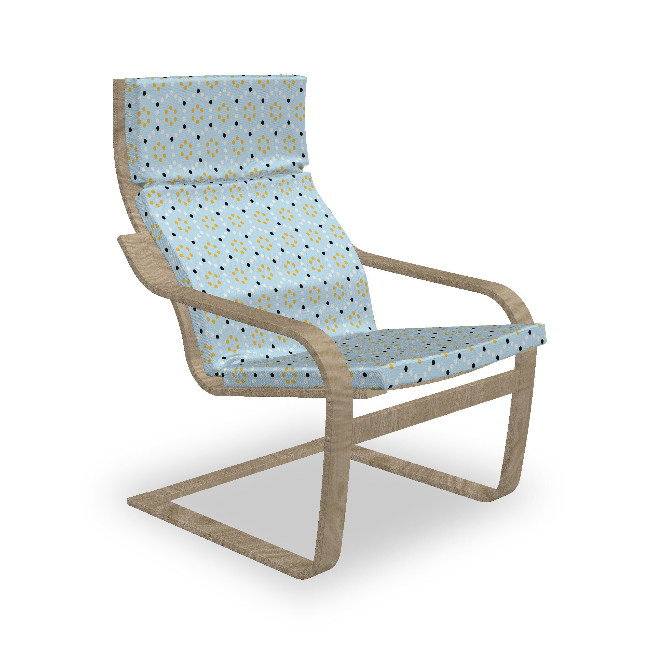 Abakuhaus Stuhlkissen Sitzkissen mit Stuhlkissen mit Hakenschlaufe und Reißverschluss, Geometrisch Honeycomb förmige Punkte Kunst