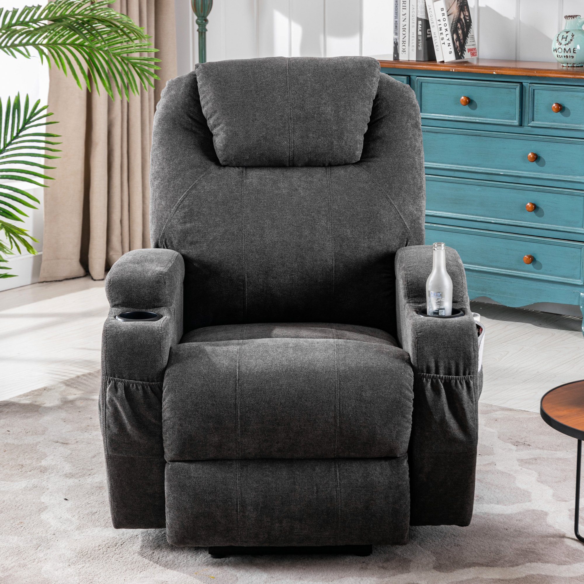 Odikalo Massagesessel verstellbar Relaxsessel, Liegesofa, Becherhalter, günstig online kaufen