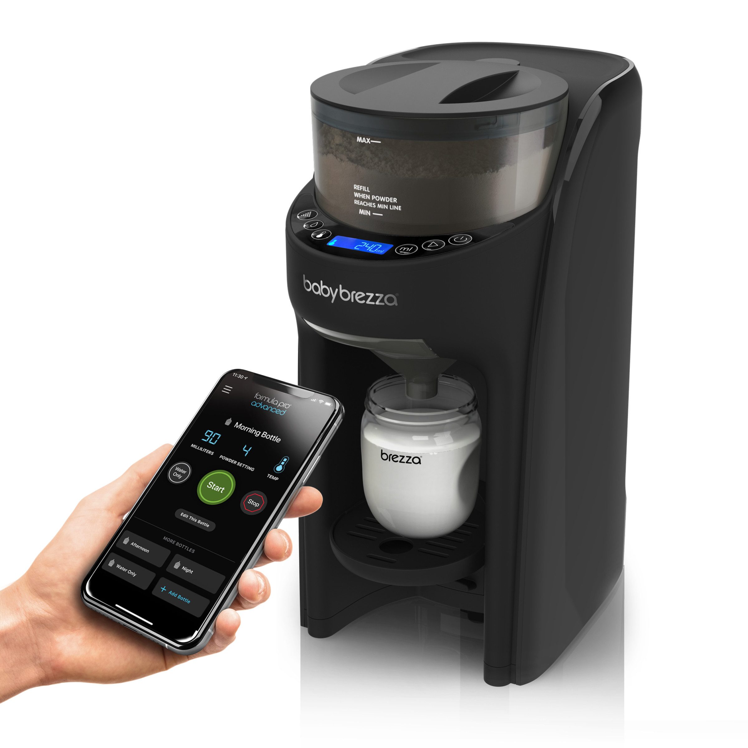 Baby Brezza Babyflaschenwärmer Formula Pro Advanced WiFi Flaschenzubereiter, via App steuerbar