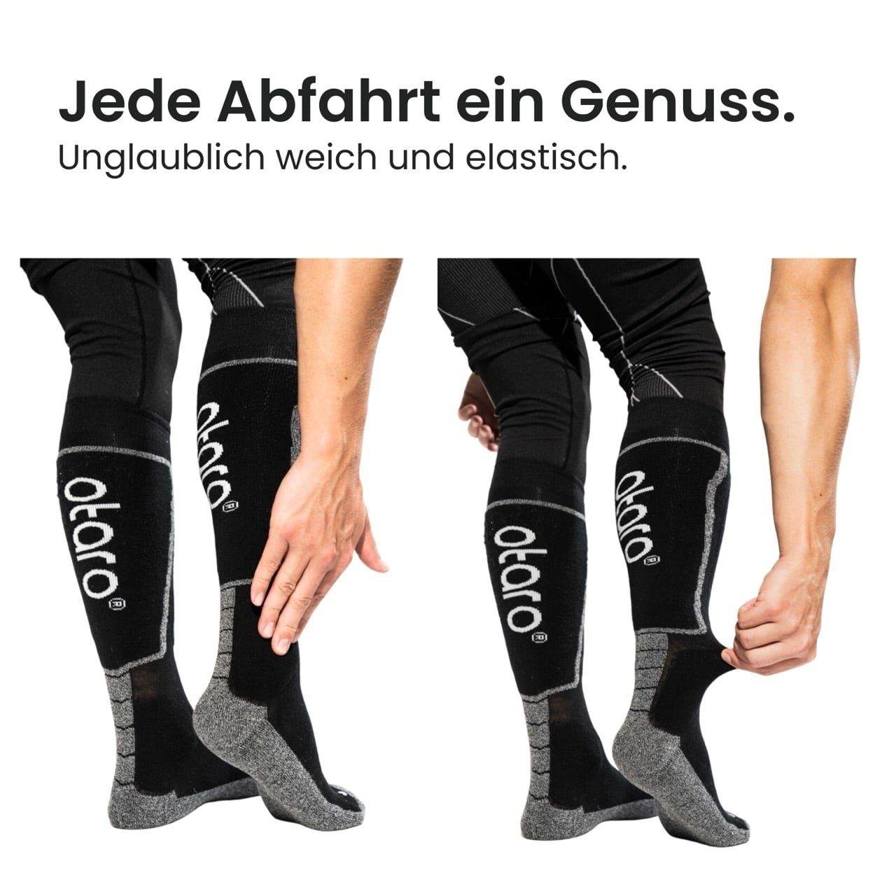 Otaro Skisocken Skisocken Damen/Herren für Wintersport extra weich & bequem (Premium Qualität aus DE, 1-Paar, die perfekte Skisocke)