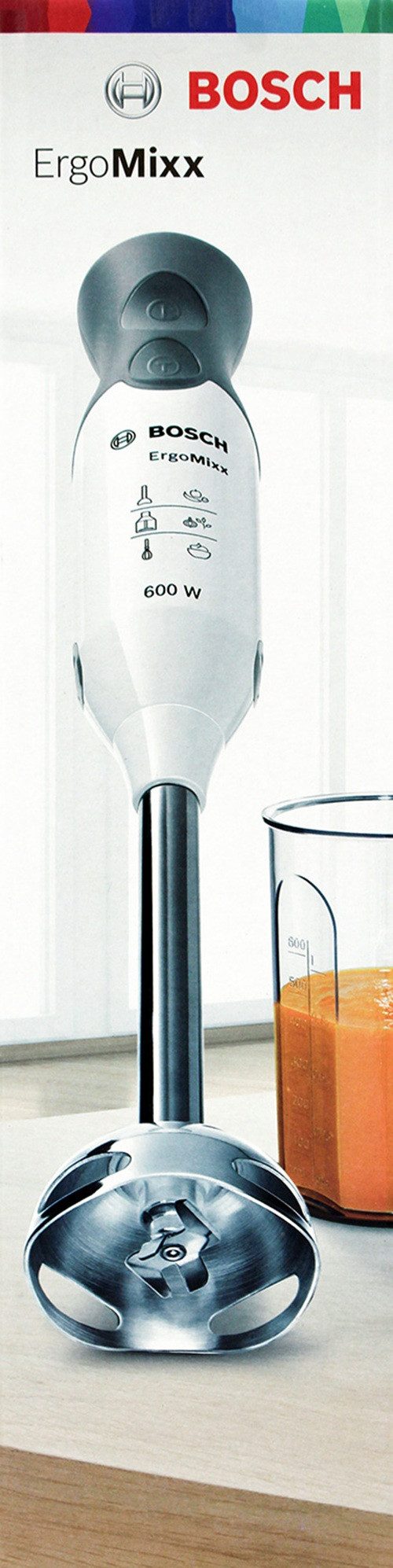 BOSCH Stabmixer Bosch MSM66110 Stabmixer grau/weiß