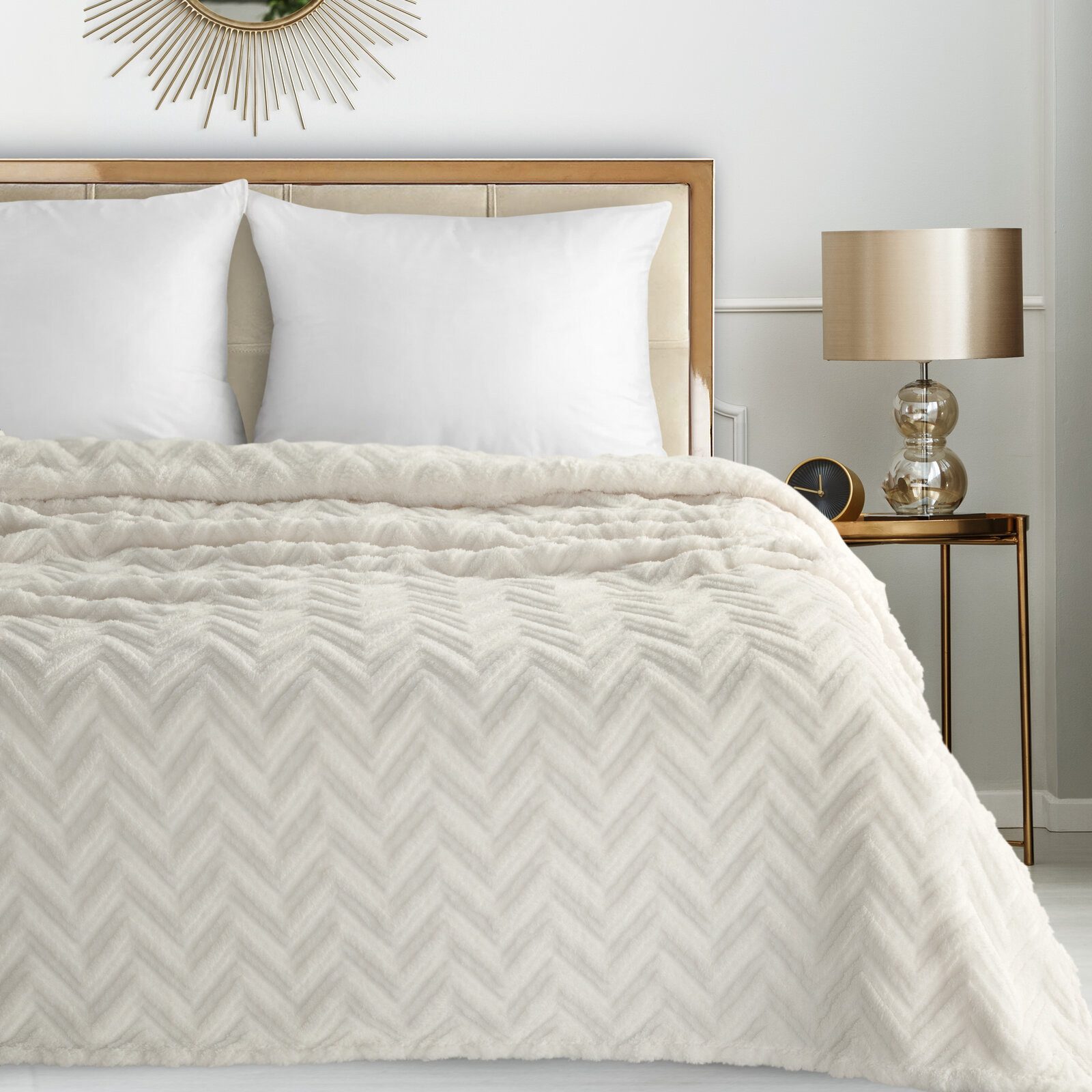 Wohndecke HYGGE Kuscheldecke mit Fischgrät-Struktur, Design91, Waffelmuster günstig online kaufen