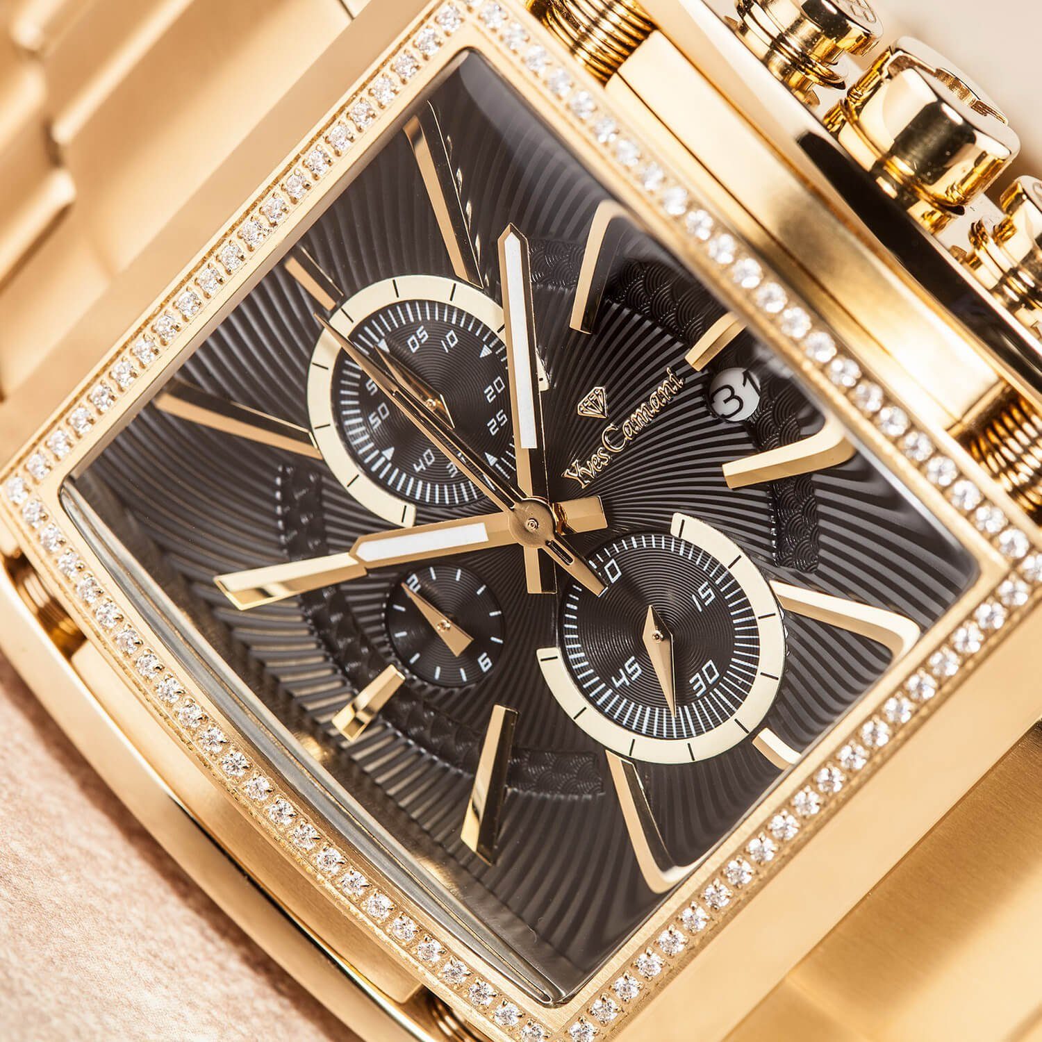 Yves Camani Quarzuhr ESCAUT, Datumsanzeige, separater Sekunde, kratzfestes Mineralglas, 5 ATM