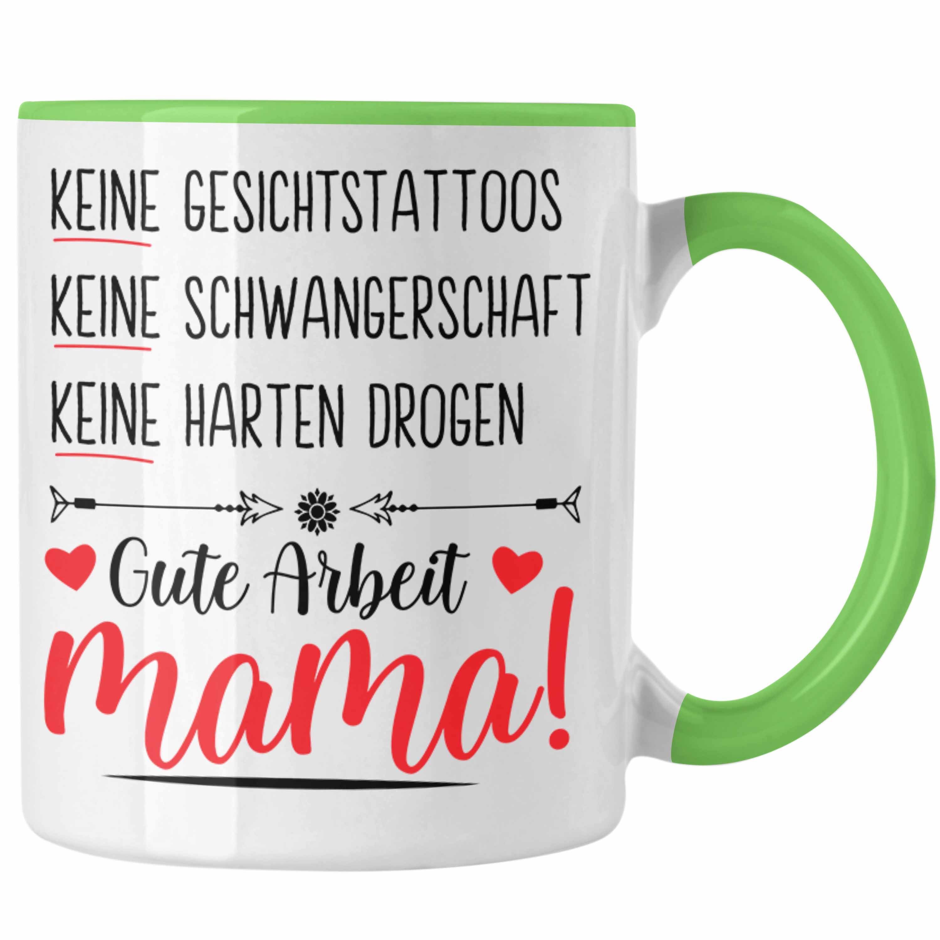 Trendation Grün Trendation Muttertag Spruch Tasse Keine Schwangerschaft - Gesichtstatoos Tasse Mama Kaffeetasse Muttertagsgeschenk Keine Geschenk