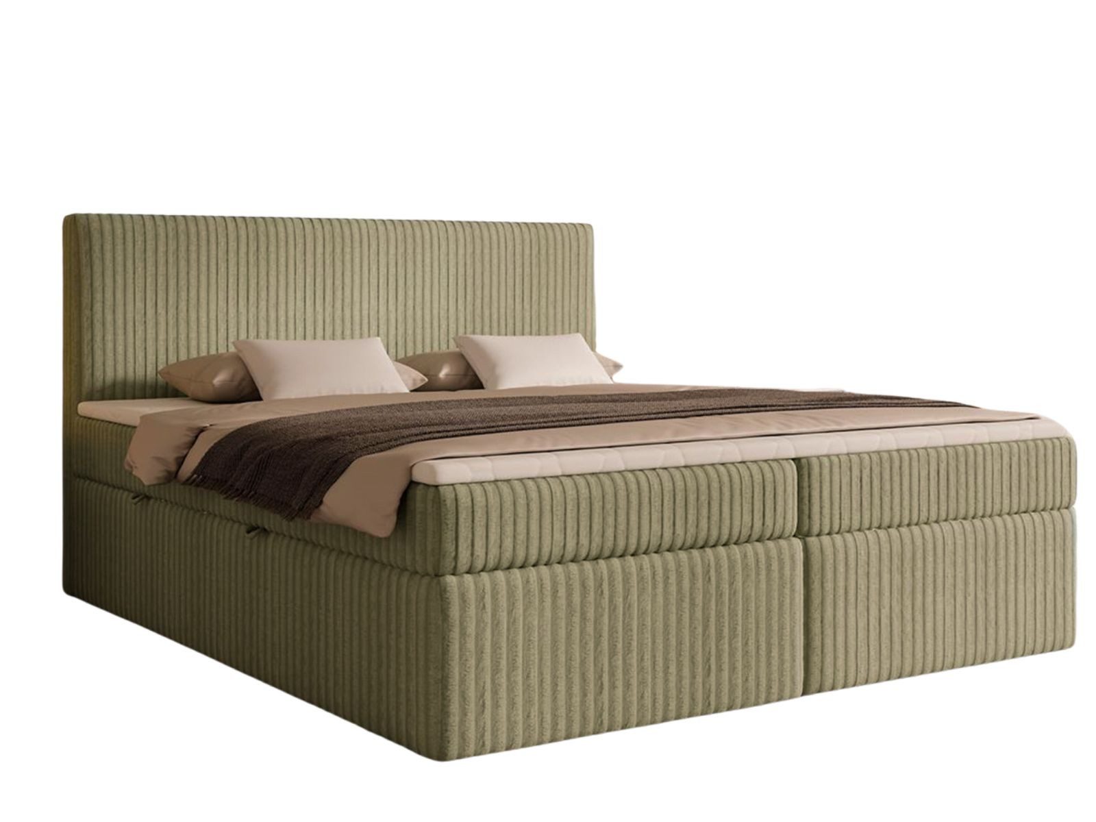 Compleo Boxspringbett MIKO Cord Bett mit zwei Bettkästen, MADE IN EU