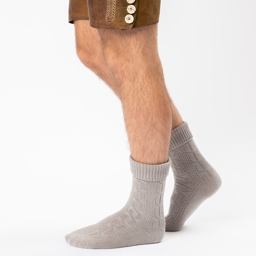 HerzSticht Trachtensocken Herren Kurze Trachtensocken 1er Pack (Modell: Enzian) (1-Paar)