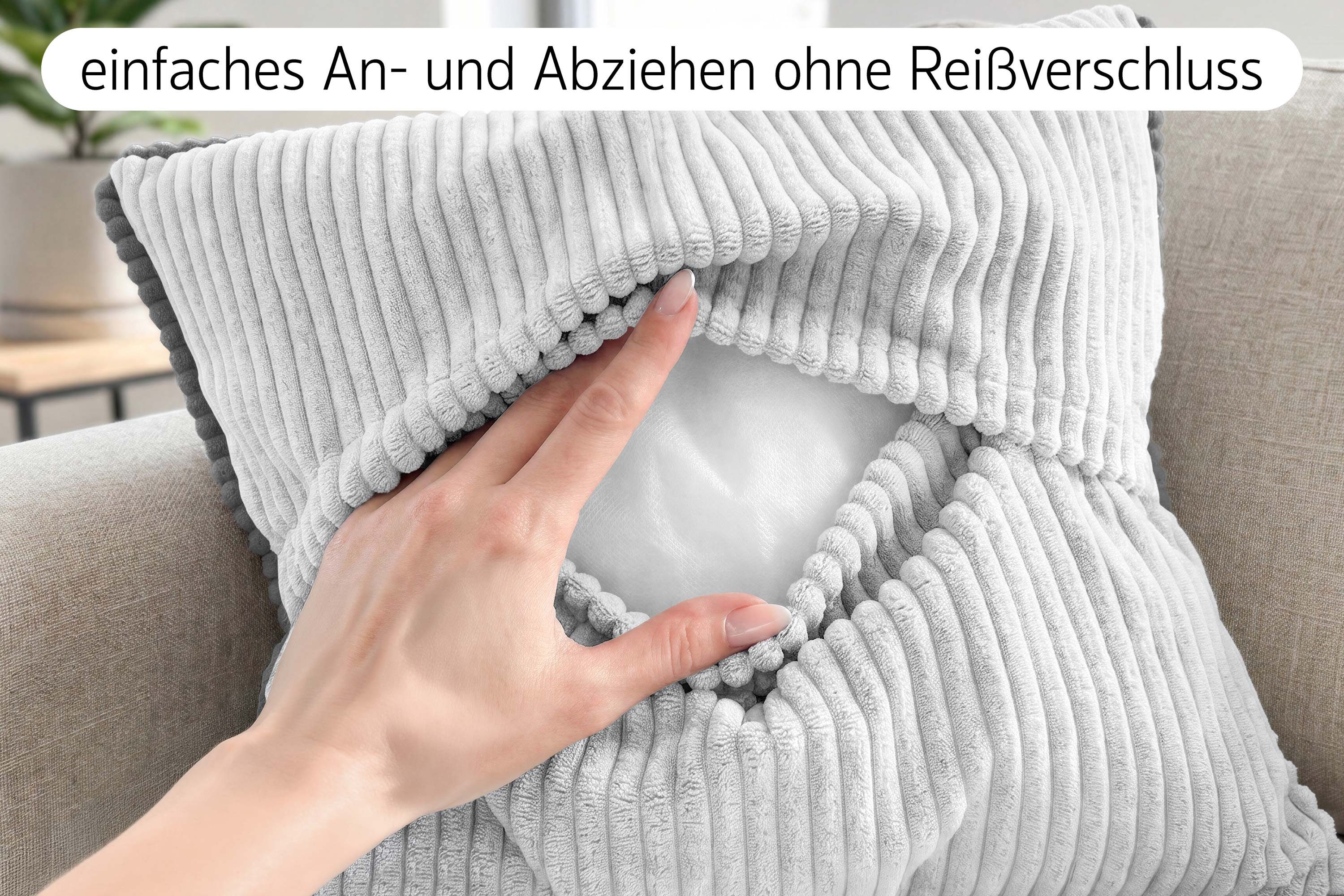 Amilian Dekokissen Sofakissen Couchkissen mit Füllung, 2er-Set, weich und formstabil