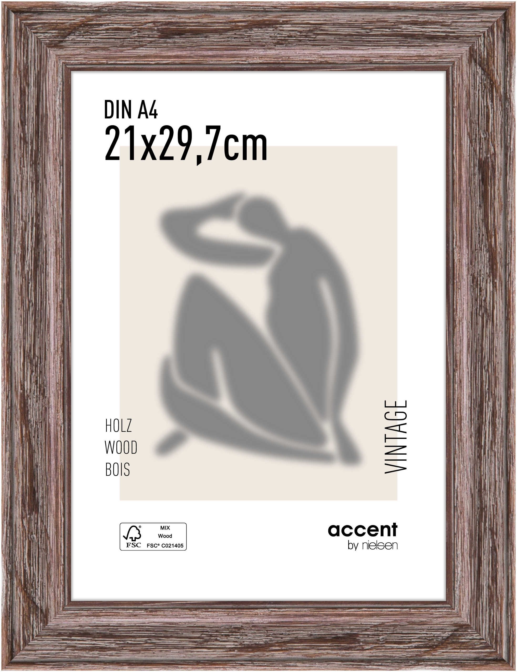 accent by nielsen Bilderrahmen Holz Bilderrahmen Vintage, (1 St)