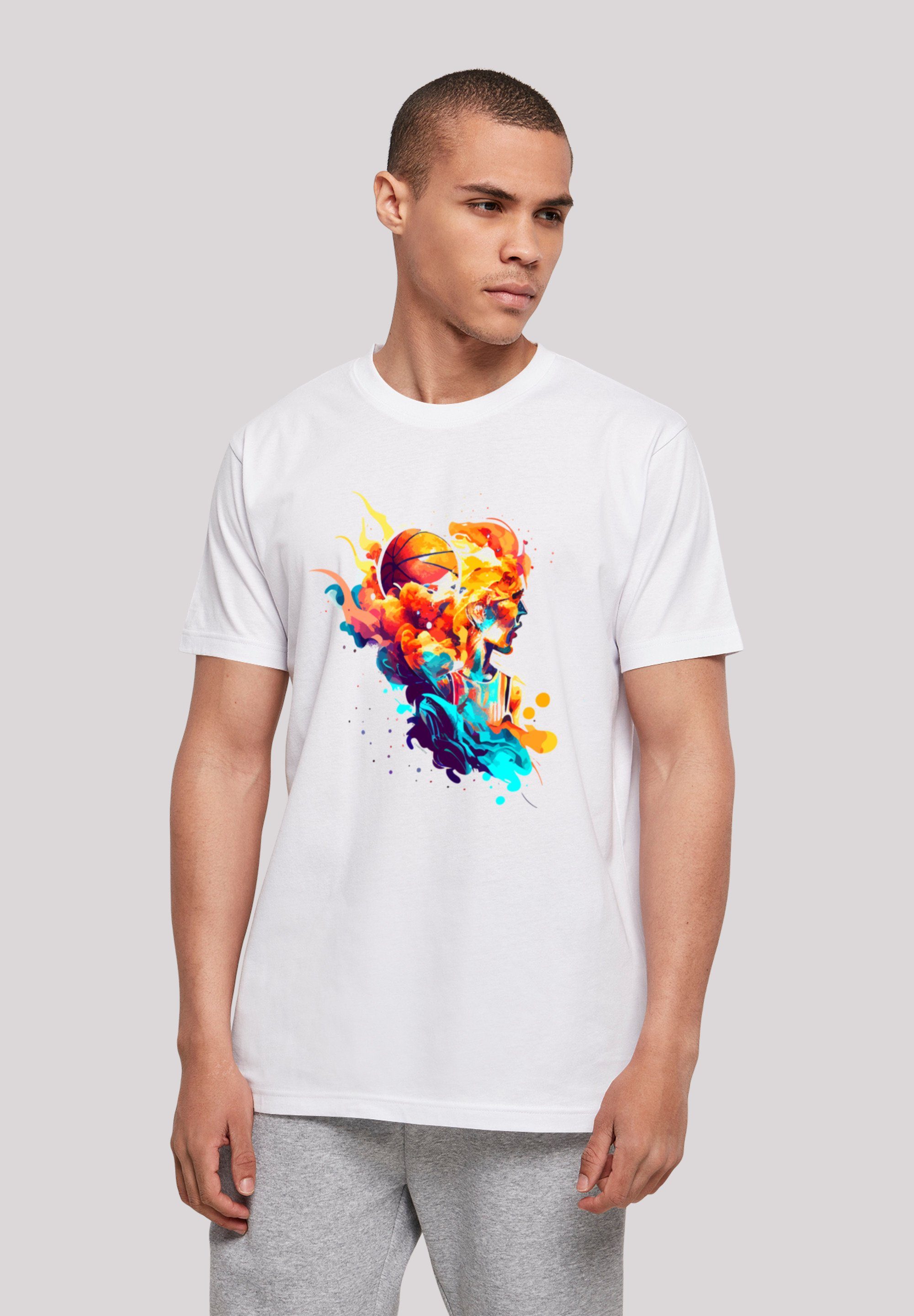 F4NT4STIC T-Shirt Basketball Sport Player UNISEX Print, Rippbündchen am  Hals und Doppelnähte am Saum