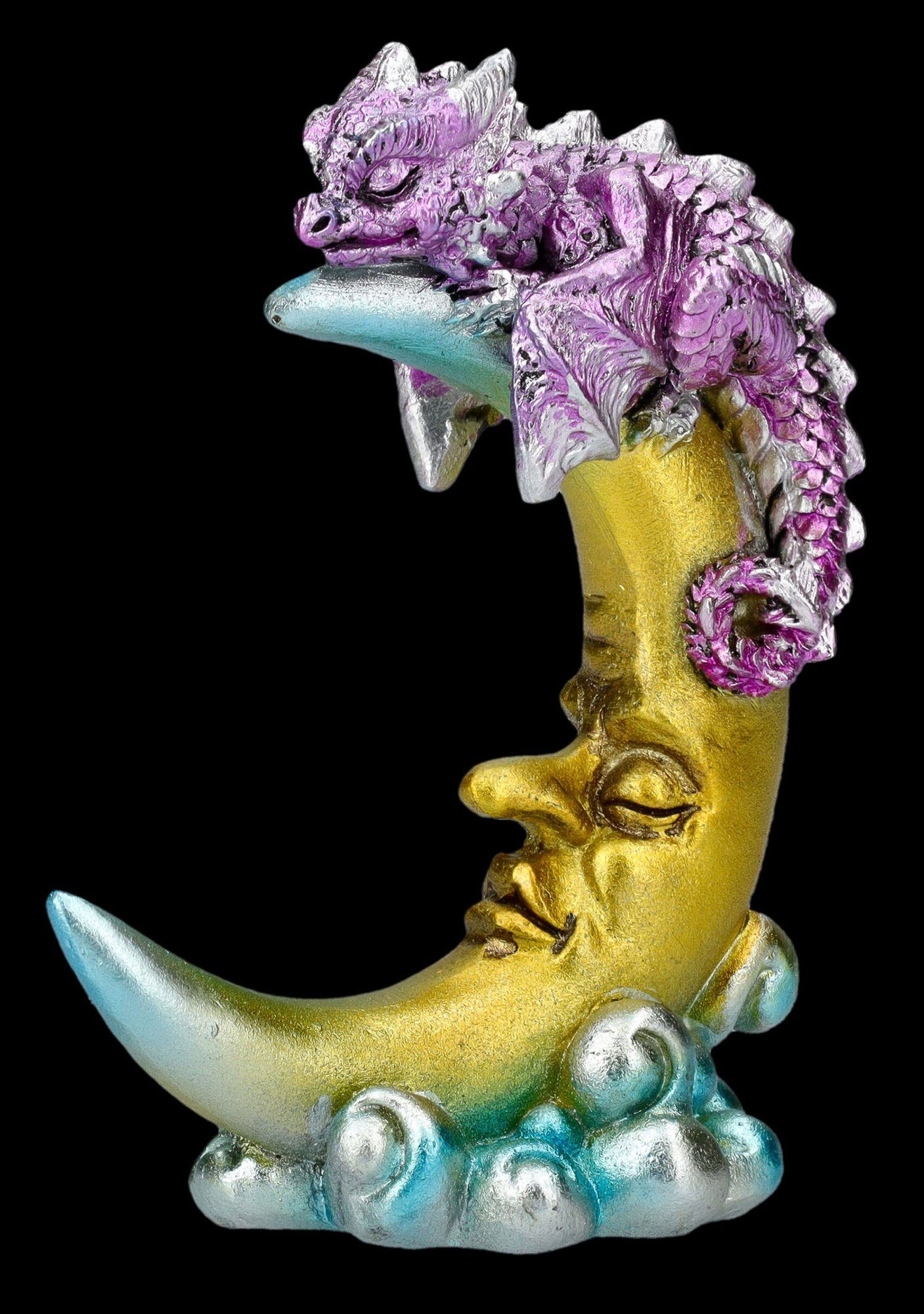 Figuren Shop GmbH Dekofigur Drachen Figur - Baby schläft auf Mond - Drachen günstig online kaufen