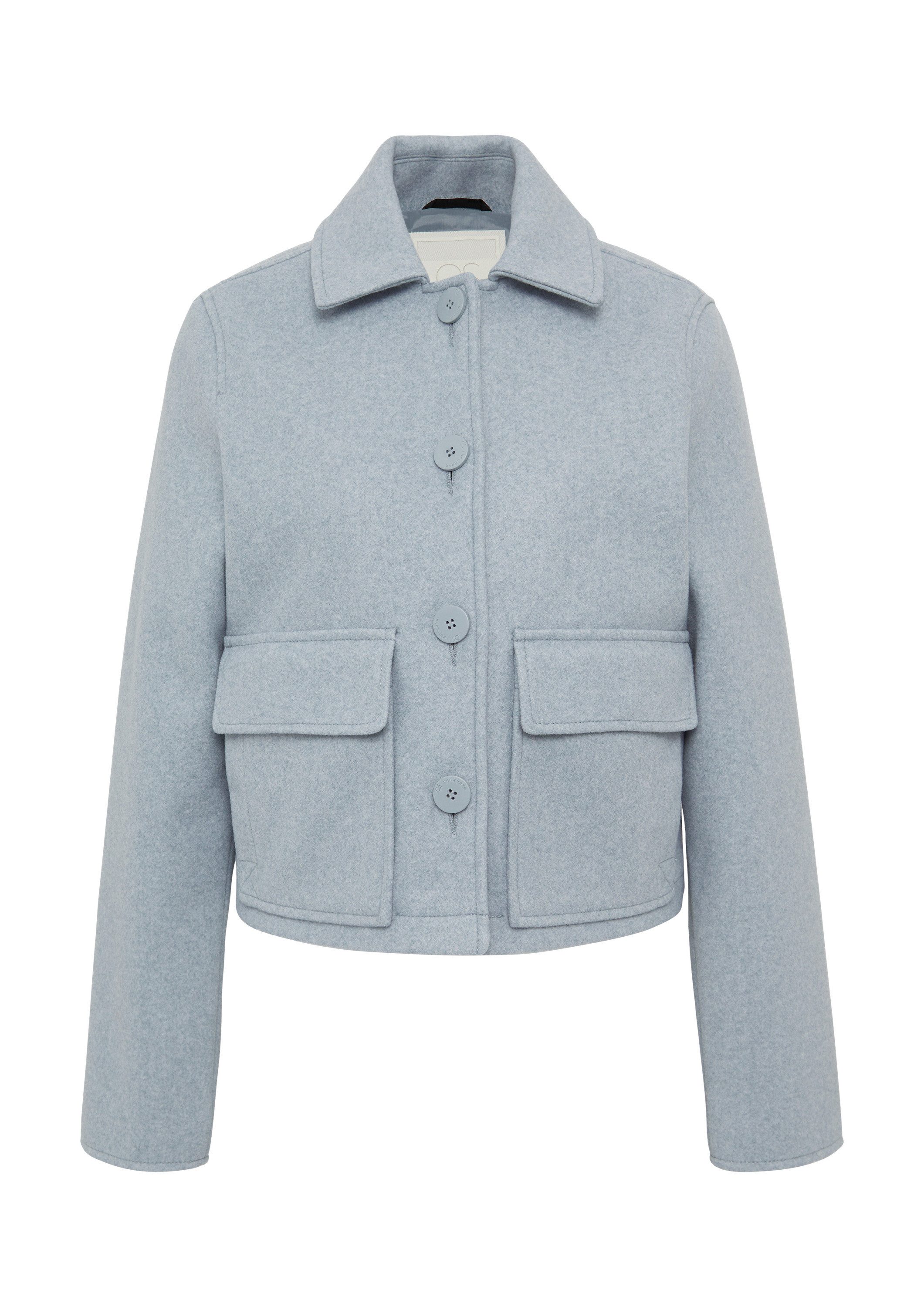 QS Funktionsjacke Outdoor-Jacke Kurze Jacke in Wolloptik mit aufgesetzten T günstig online kaufen