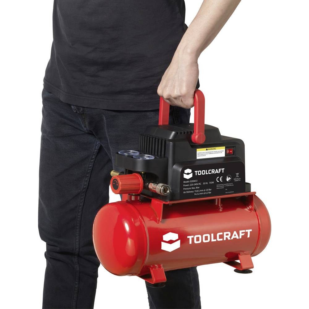 TOOLCRAFT Kompressor Druckluft-Kompressor 6 l 8 bar TO-10179672