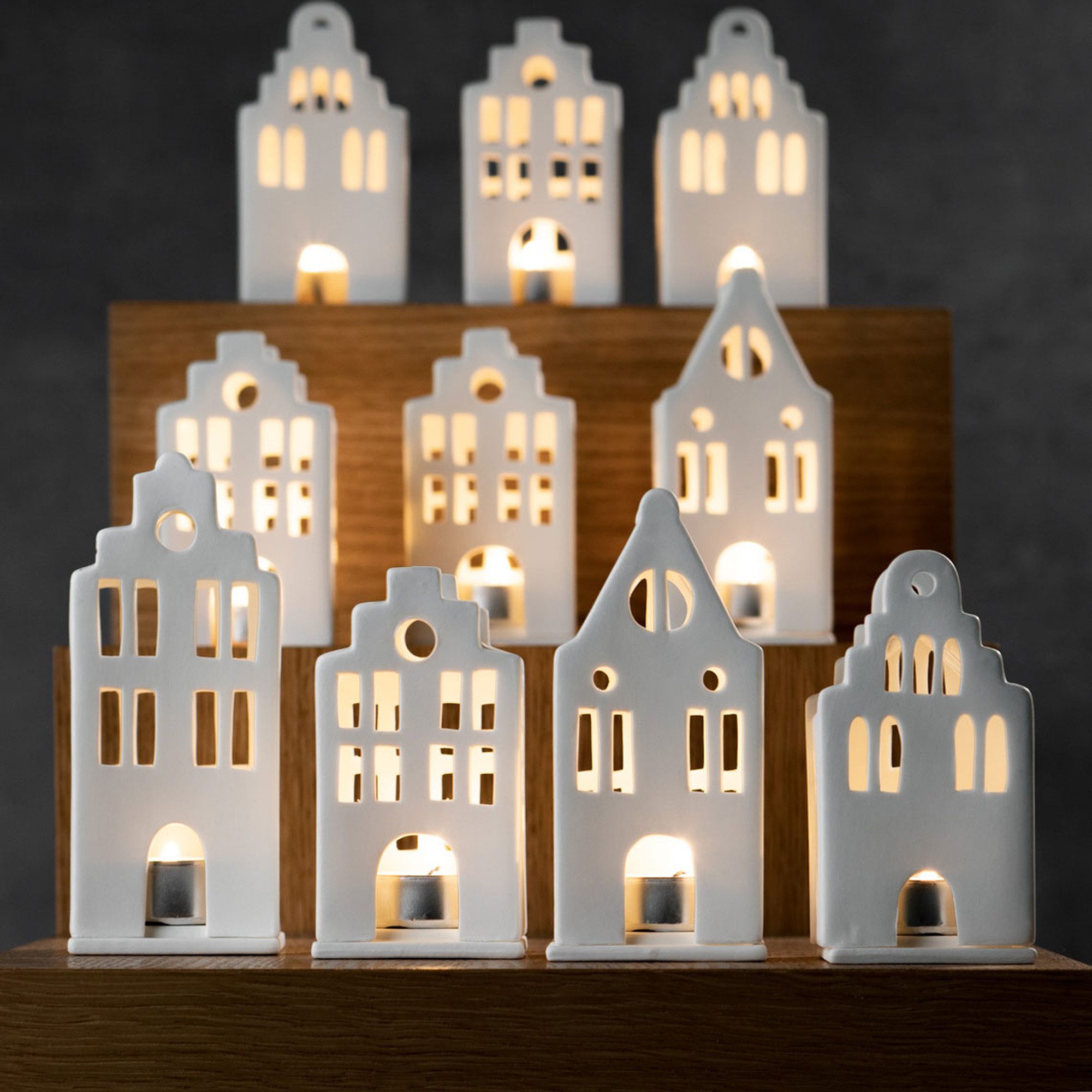 Räder Teelichthalter räder Lichthaus Kerzenständer Teelicht Herrenhaus weiß