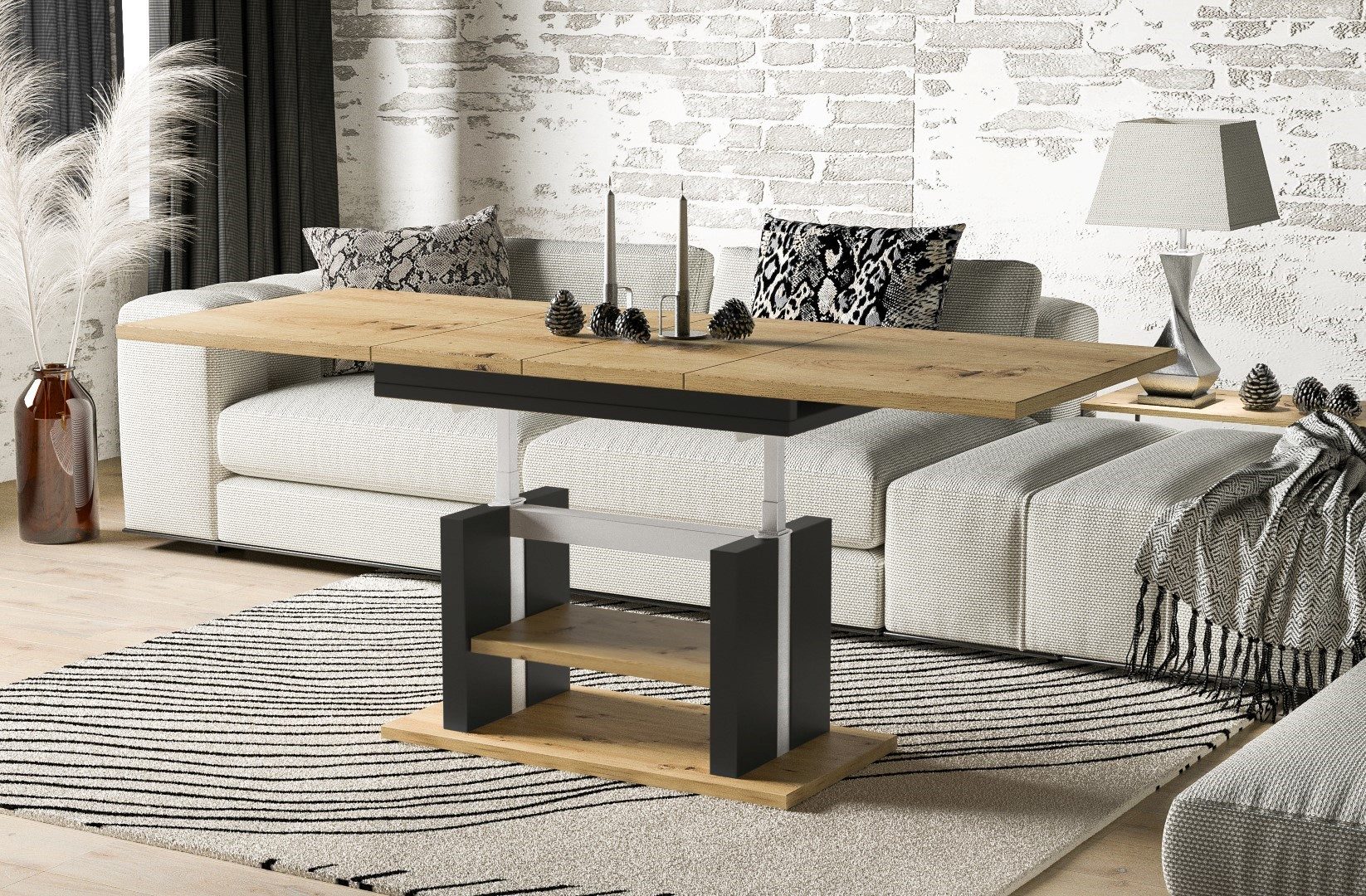 Endo-Moebel Couchtisch Dior 110cm - 170cm günstig online kaufen