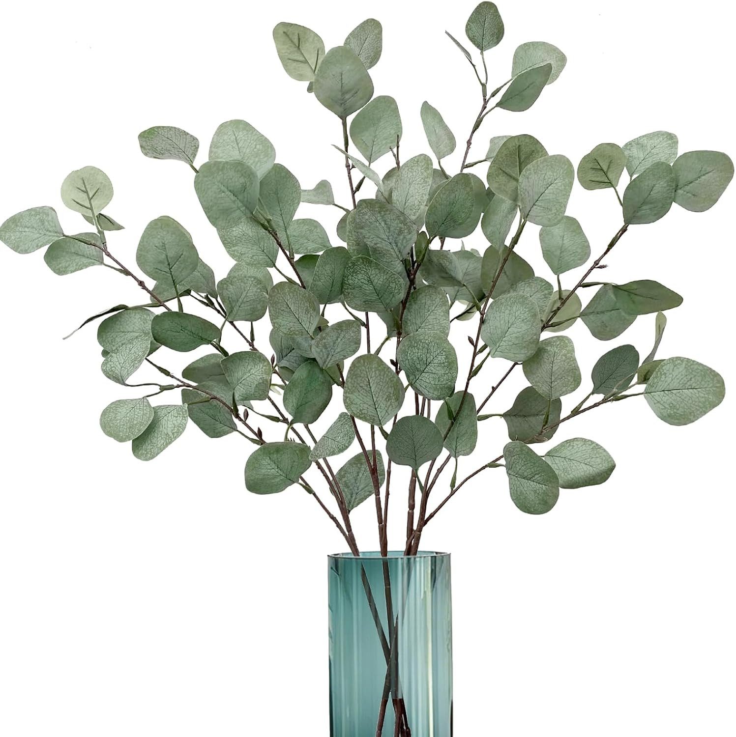 Kunstblumenstrauß 4er Set künstliche Eukalyptuszweige für Vasen und Tischdekoration, FOUORTUNATE-BEE, Dekorative Eukalyptuszweige künstlich – ideal für Zuhause und Partys