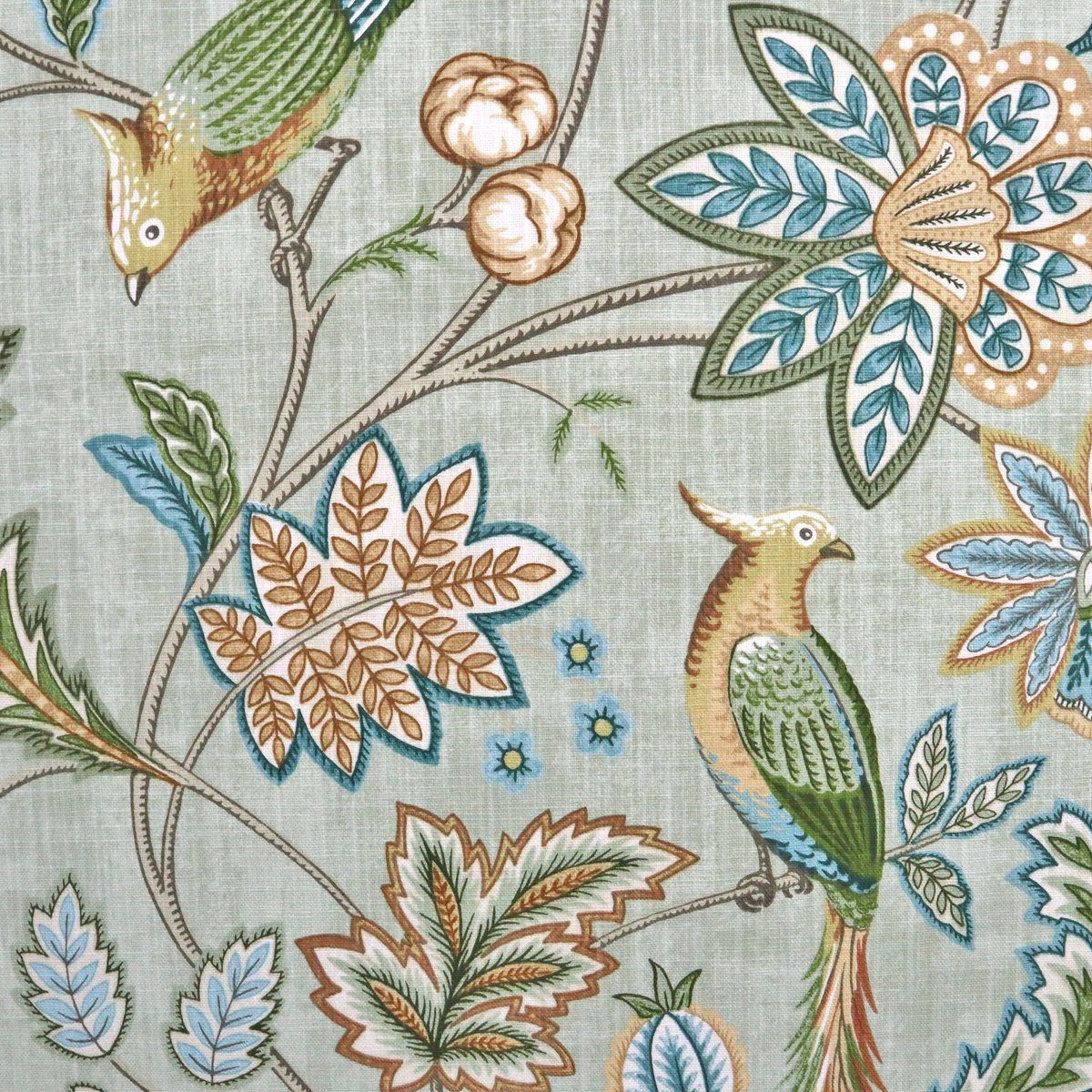 Stofferia Stoff Dekostoff Panama Chanterelle Mintgrün, Breite 138 cm, Meterware