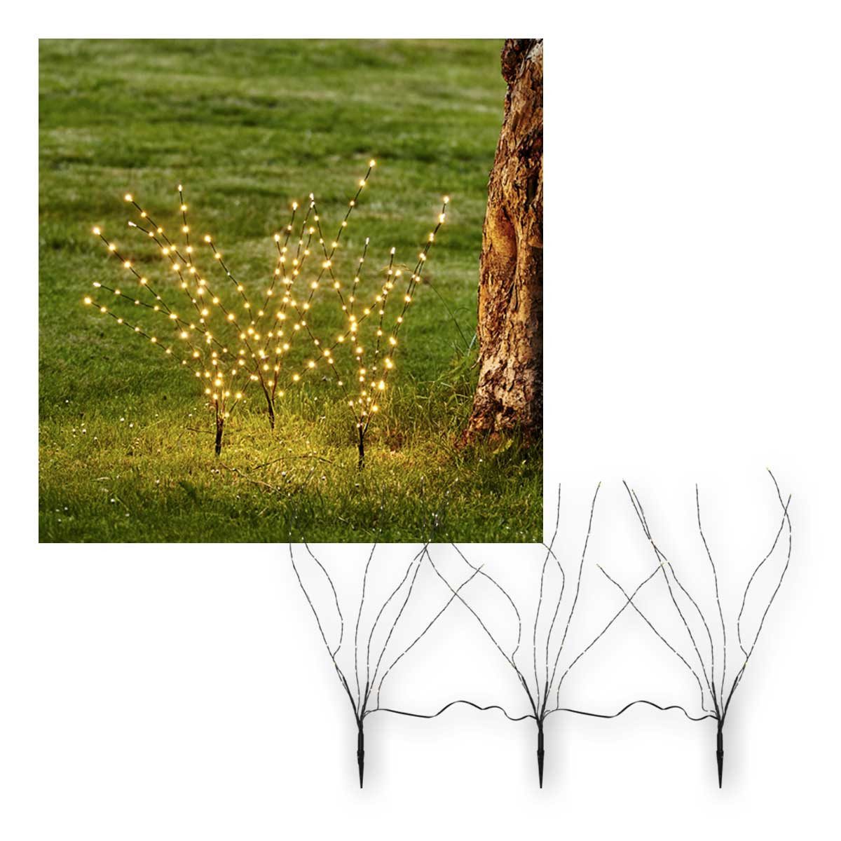 STAR TRADING LED Baum LED Bäumchen REEDY M 3er Set 60cm à 60 LED warm, warmweiß