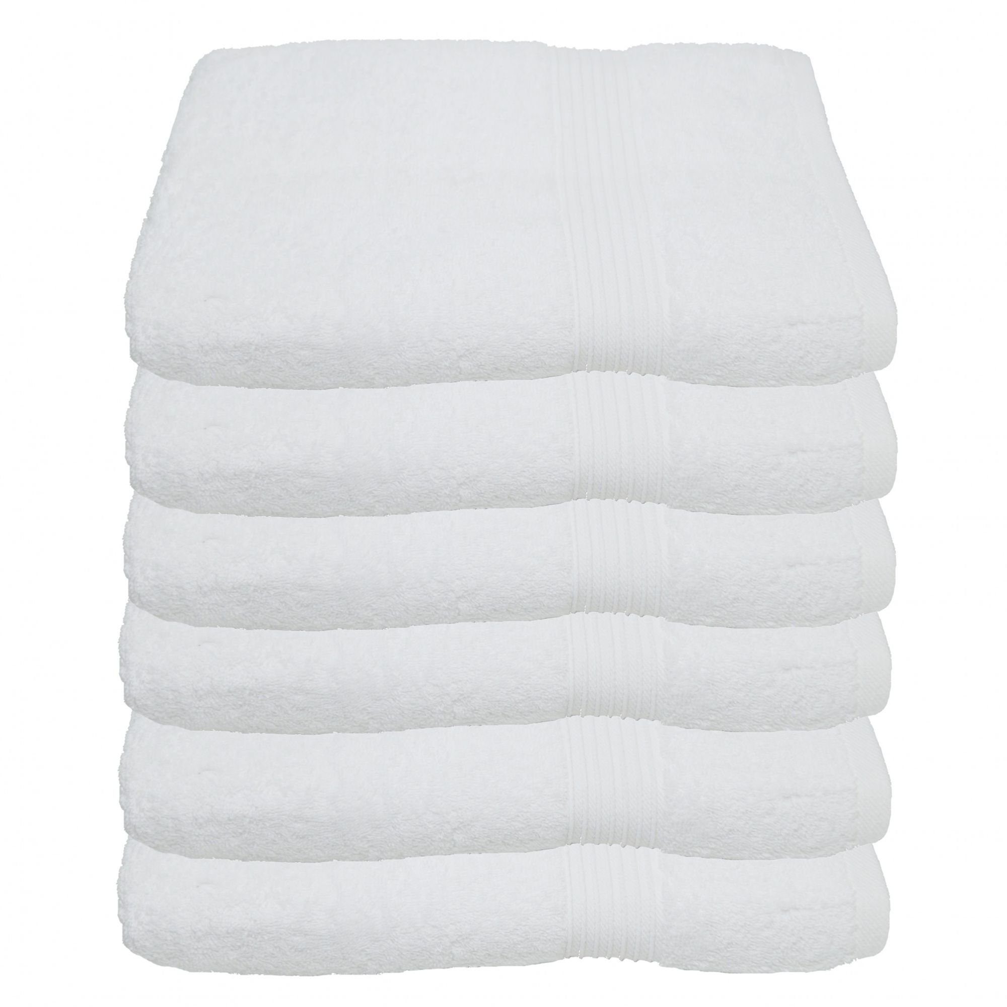 Julie Julsen Handtücher 6-Handtücher-Weiss-Handtuch 50 x 100 cm, Baumwolle günstig online kaufen