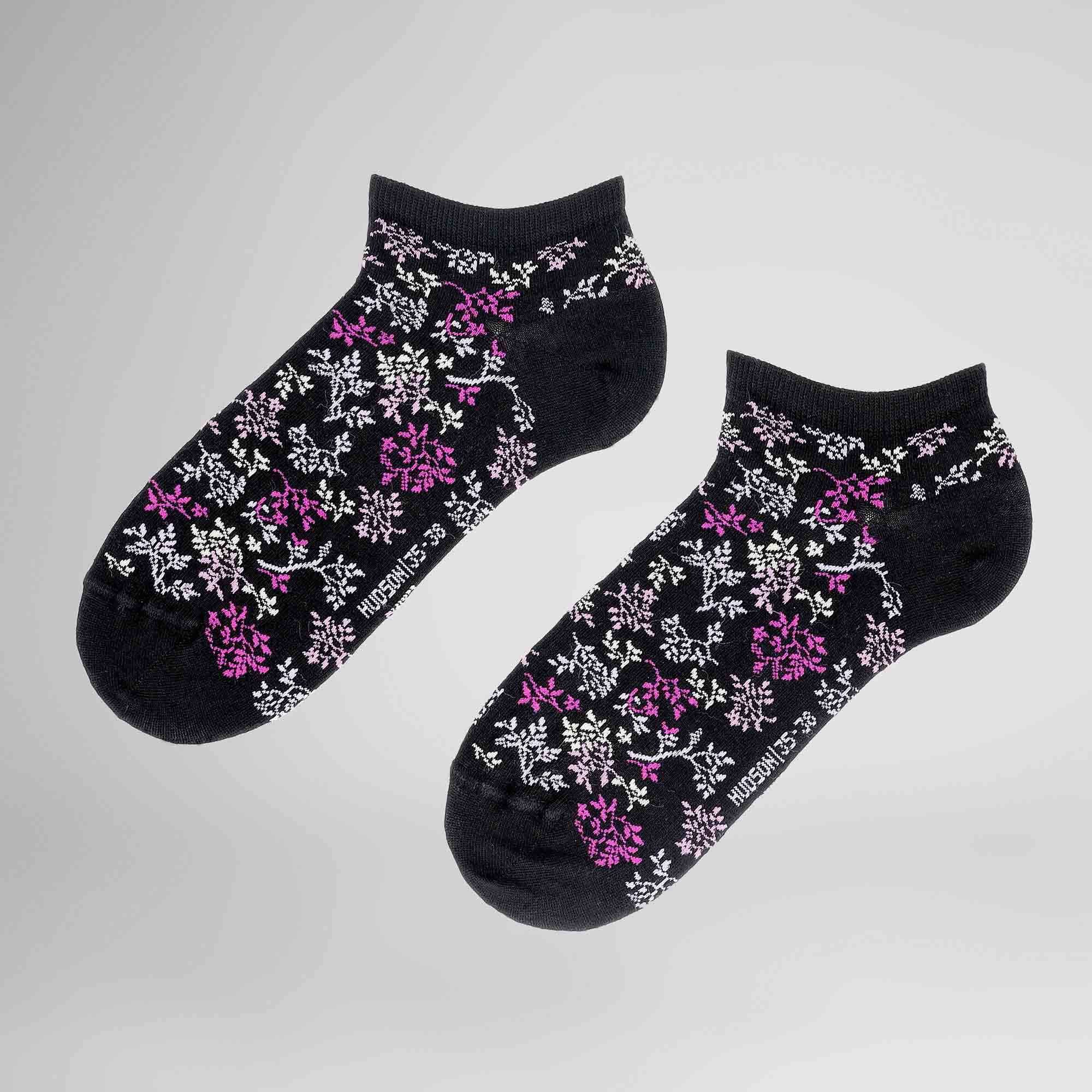Hudson Basicsocken Bud (1-Paar) Sneaker Socken mit floralem Muster