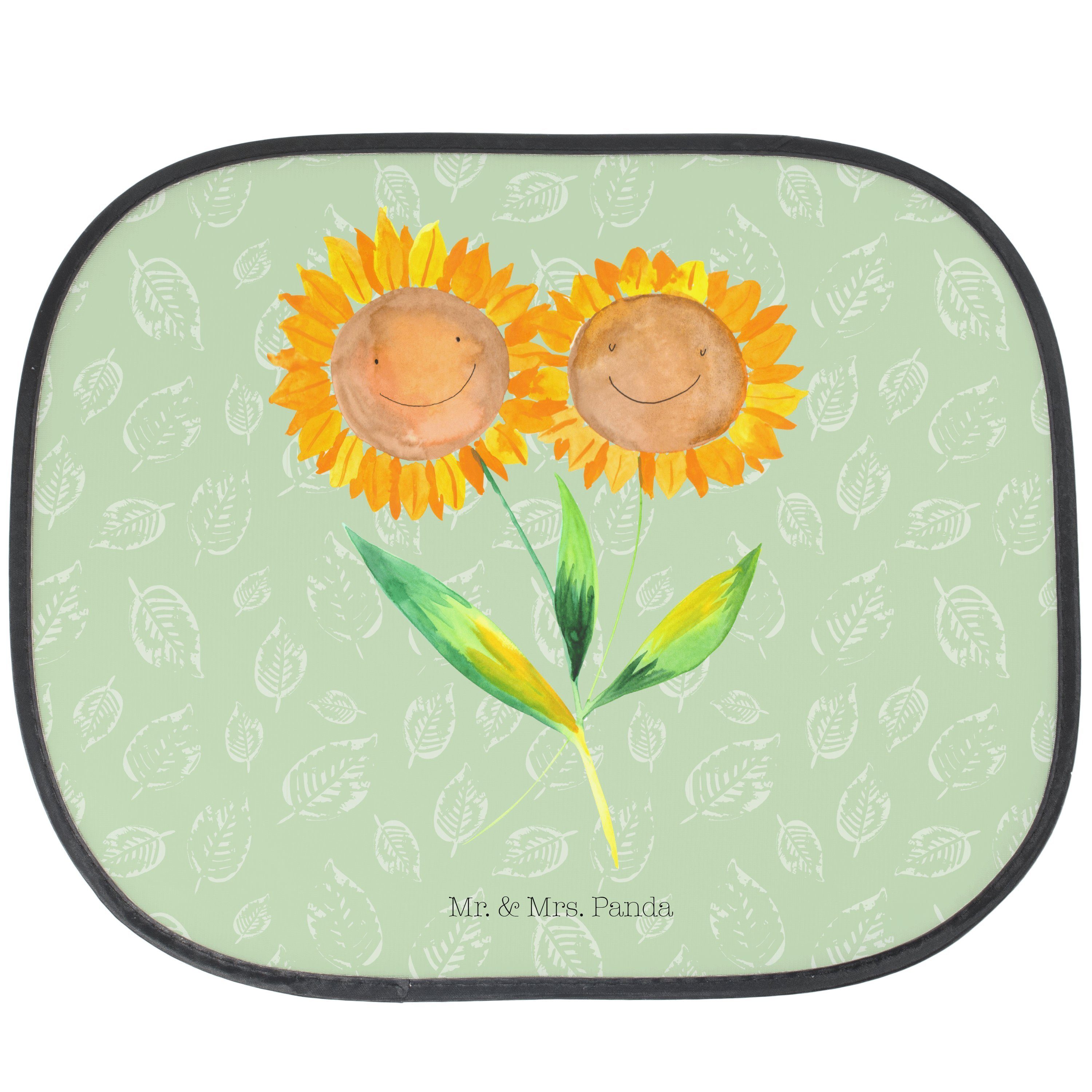 Mr. & Mrs. Panda Sonnenschutz Blume Sonnenblume, Sonnenblende Auto, Blattgrün, autofenster sonnensc, Seidenmatt, UV-Schutz Auto pkw sonnenschutz Sonnenschutz Autoscheibe