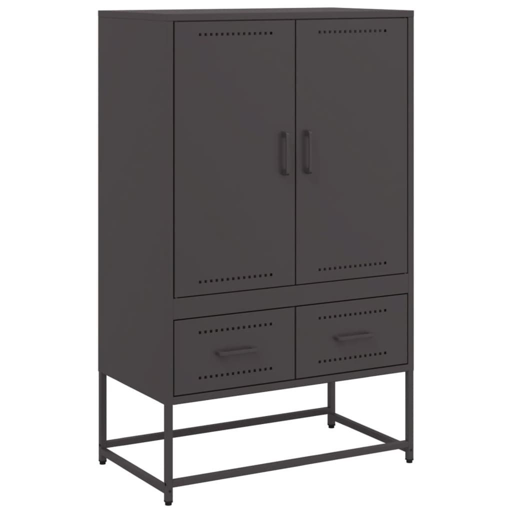 vidaXL Highboard Highboard Schwarz 68x39x111,5 cm Stahl (1 St)