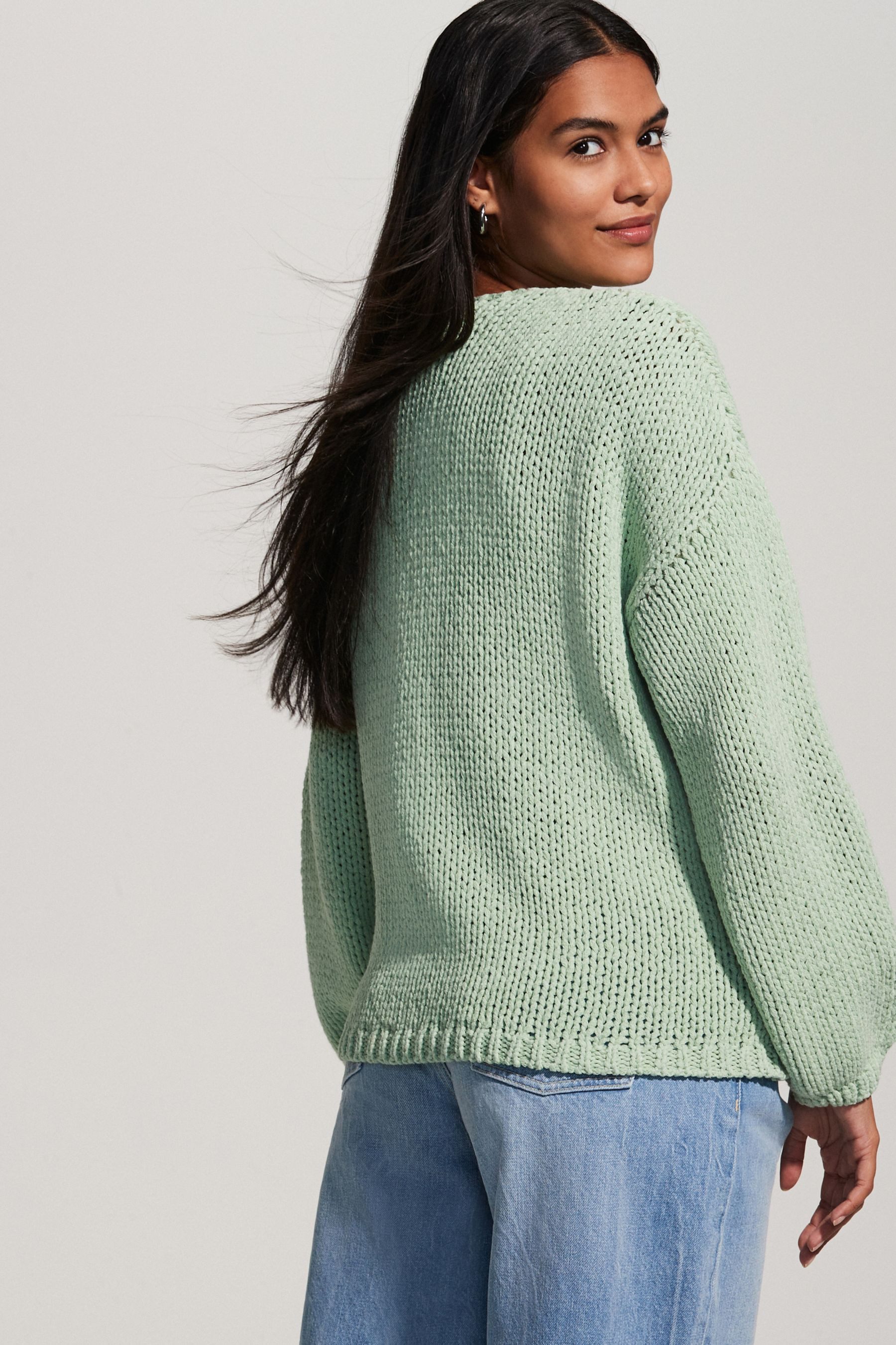 Next Strickjacke Relaxed Fit Grobstrick-Strickjacke mit günstig online kaufen