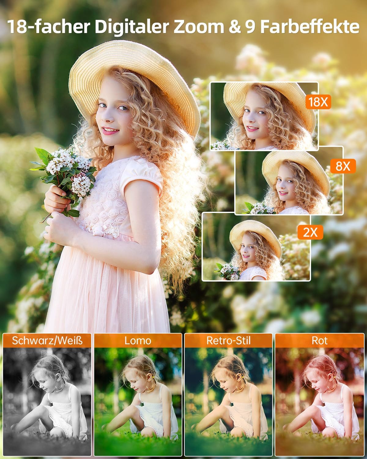 Rollei Compactline 64 Dual Screen Kompaktkamera (4K Video, 64 MP Kamera, Dual Screen, Micro-SD-Slot)