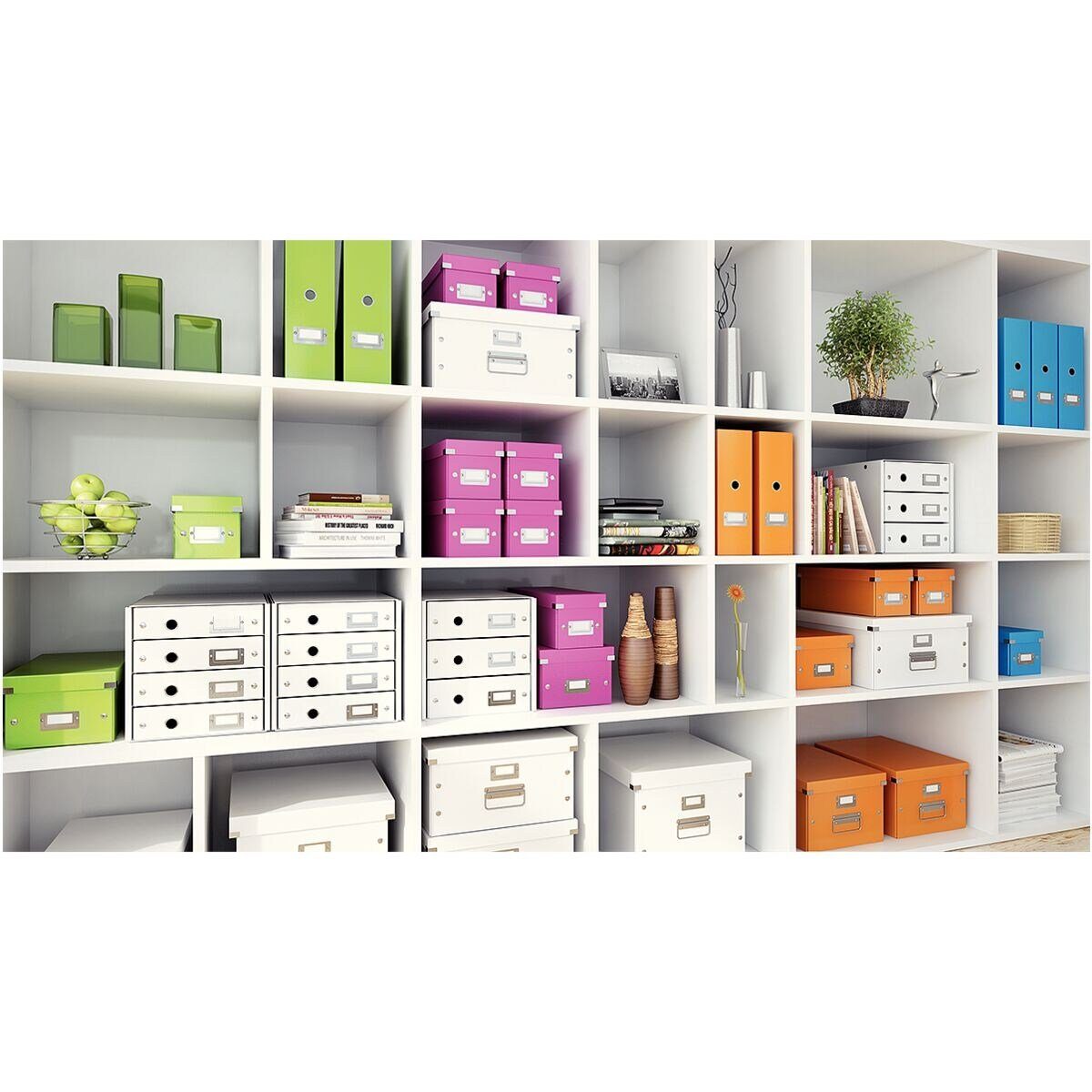 LEITZ Aufbewahrungsbox Click & Store, mit Metall-Etikettenhalter